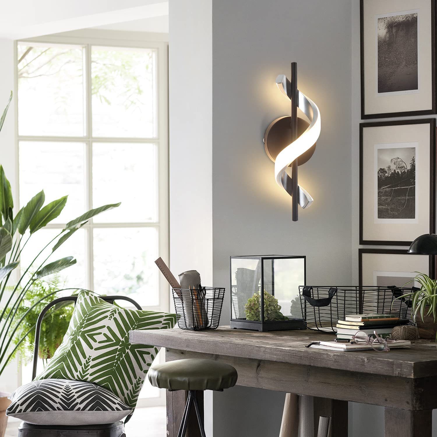 Nettlife LED Wandleuchte Wandleuchte 3000K wellenförmigen Design 7.6W, LED günstig online kaufen