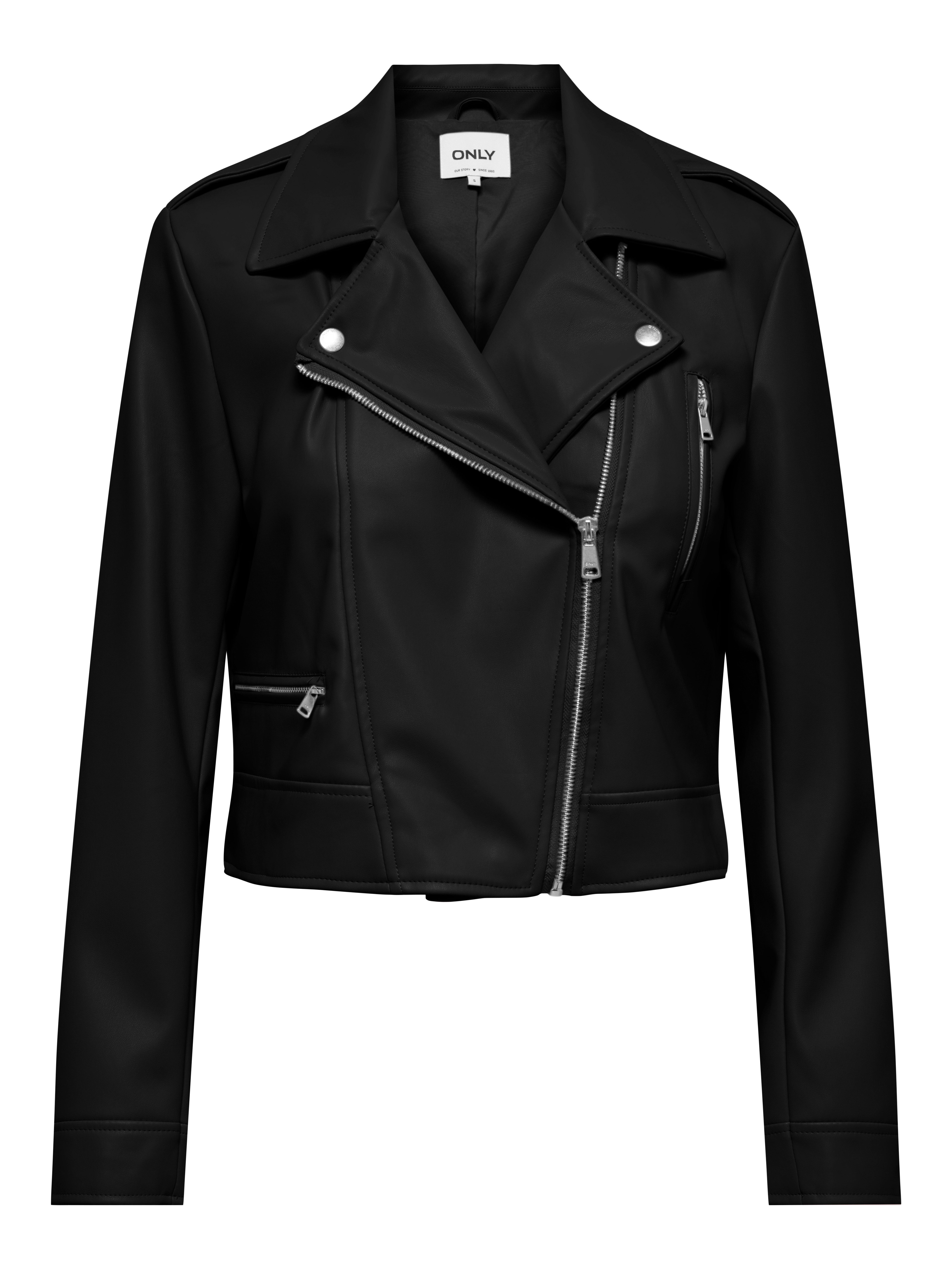 ONLY Lederimitatjacke ONLCARMEN FAUX LEATHER BIKER CC OTW mit asymmetrischem Reißverschluss – Bild 5 von 5
