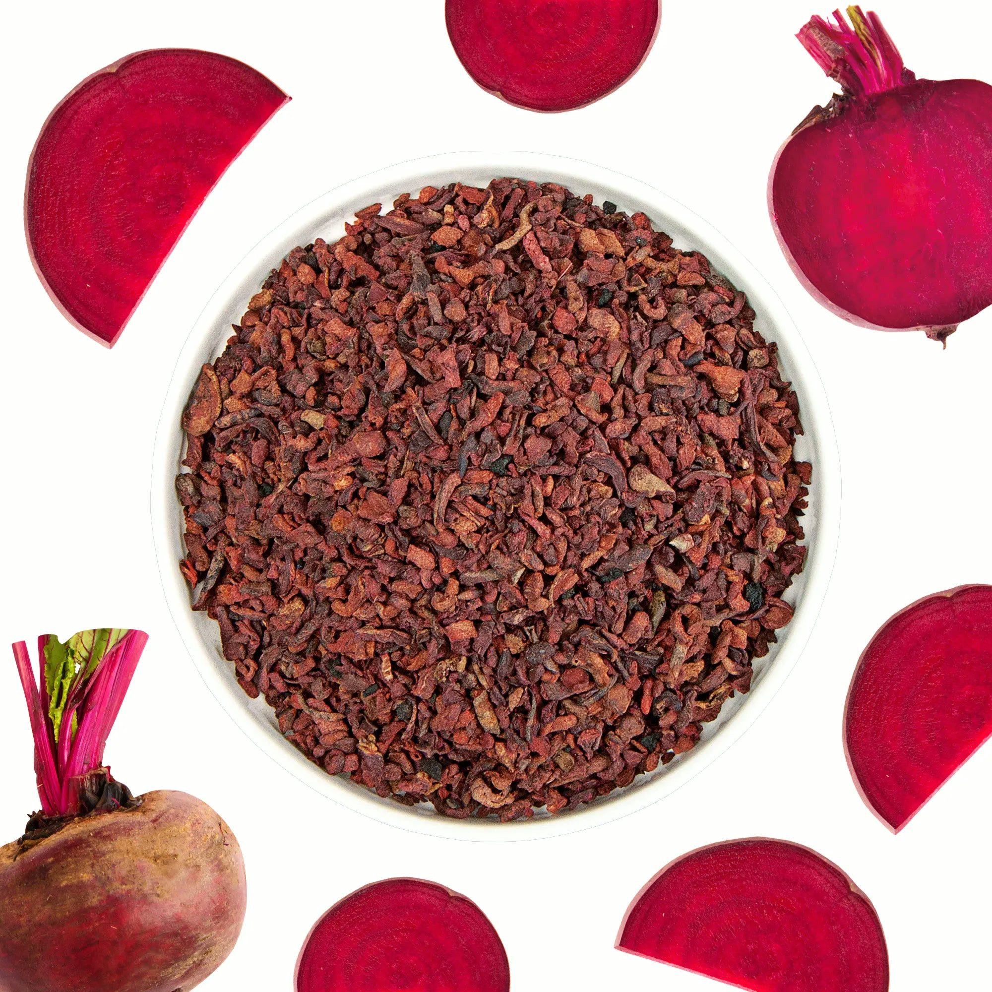 Schecker Hundefutter Rote Bete Raspel - 100 % Rote Bete ohne Zusatzstoffe, Trockenfutter für: Katzen, Hunde, pflanzliches Protein