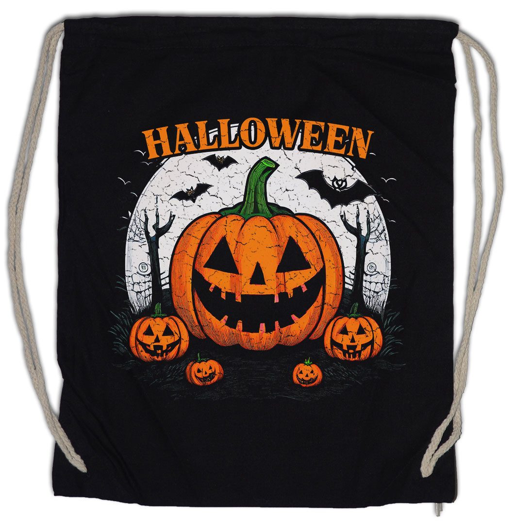 Turnbeutel Halloween Pumpkins & Bats Turnbeutel Kürbis Horror Costume Verkleidung