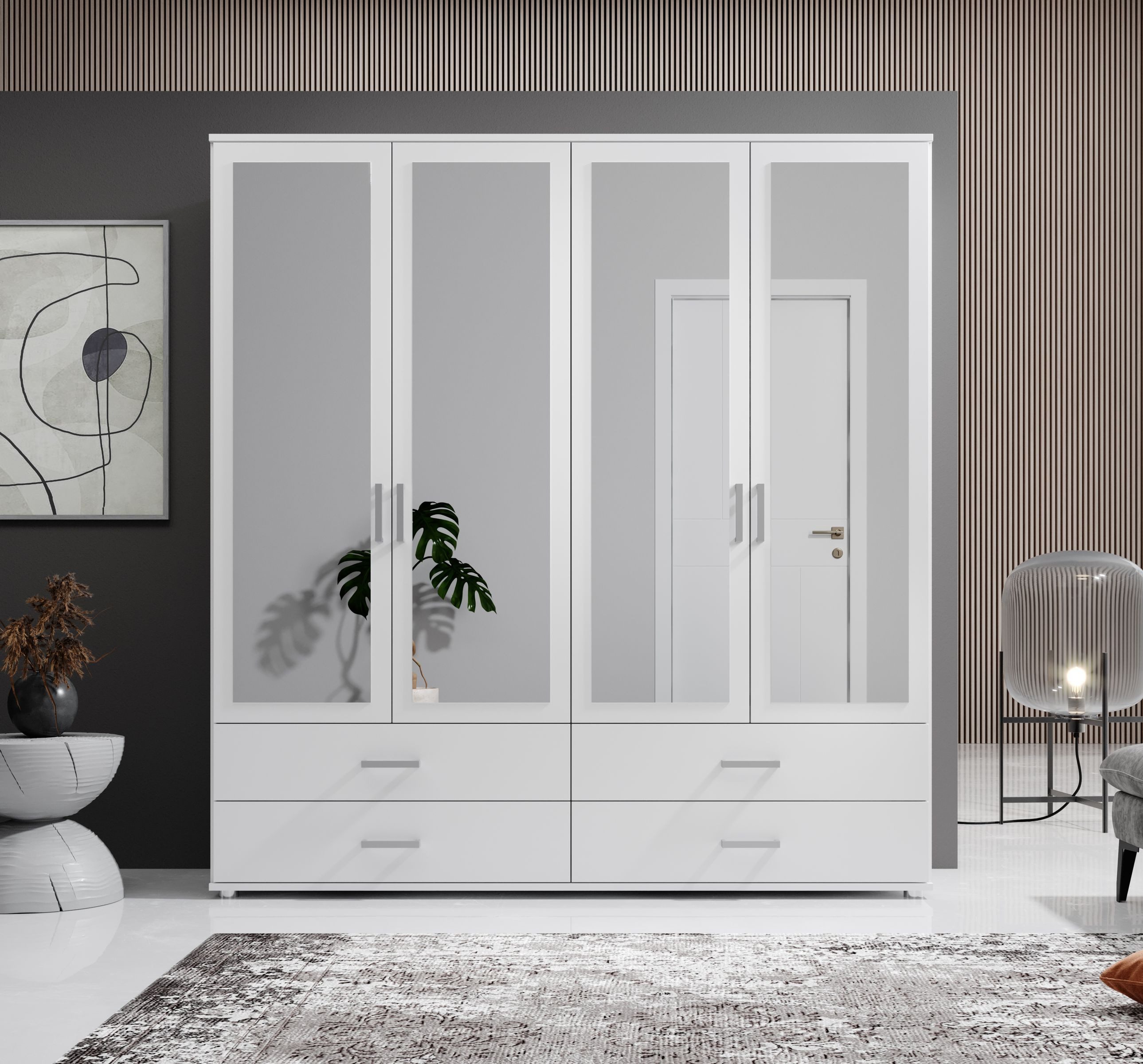 Pol-Power Kleiderschrank 180 x 190 x 51 cm (B/H/T)