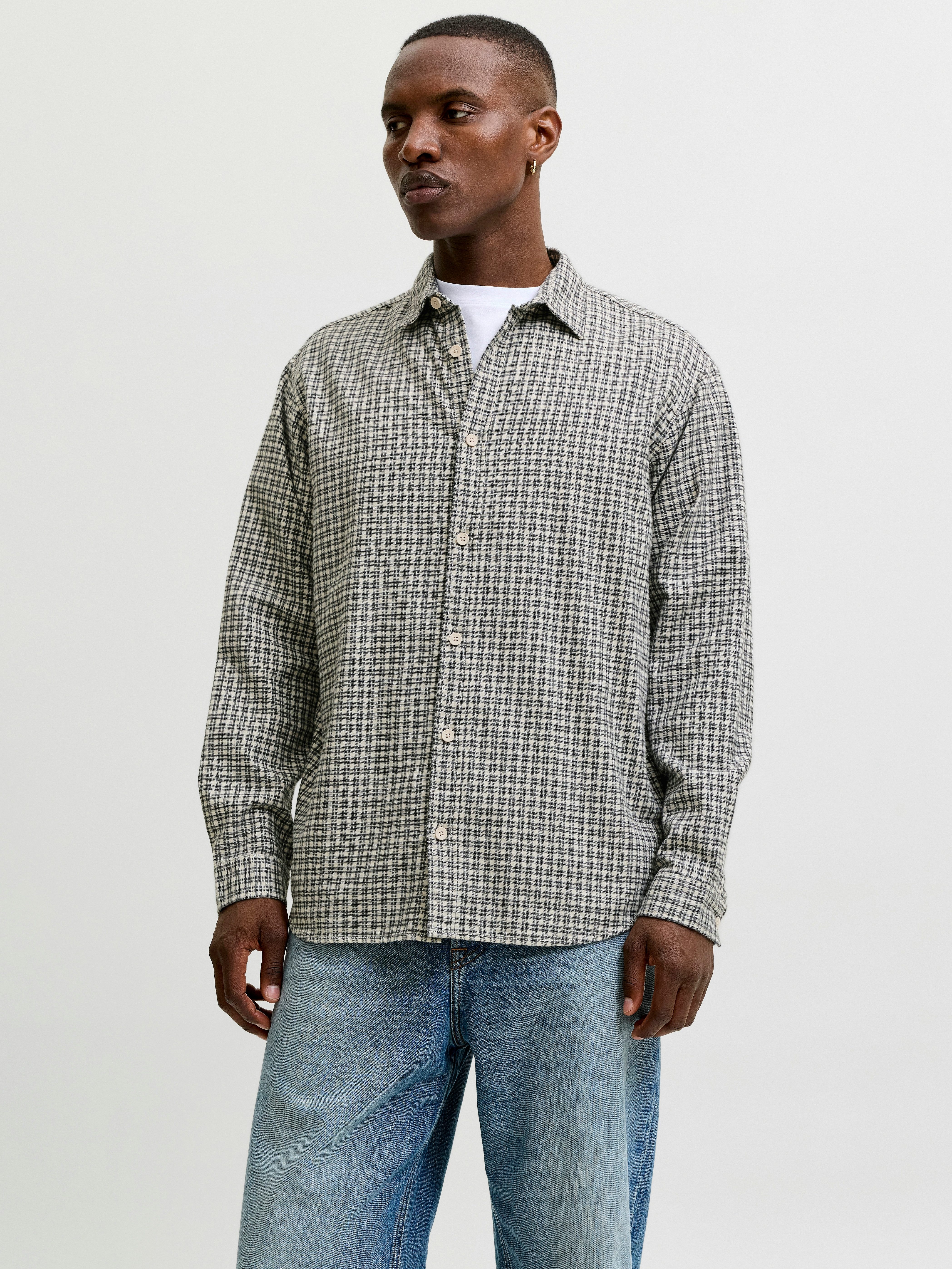 Jack & Jones Langarmhemd JJCARTER CHECK SHIRT LS SN Baumwolle, relaxed fit