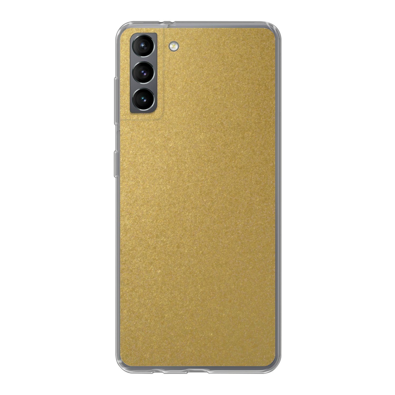 MuchoWow Handyhülle für Samsung Galaxy S21 Plus Gold - Metallisch - Luxus - Design, Phone Case, Silikon, Schutzhülle Dünn