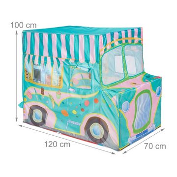 relaxdays Spielzelt Spielzelt Ice Cream Truck für Kinder