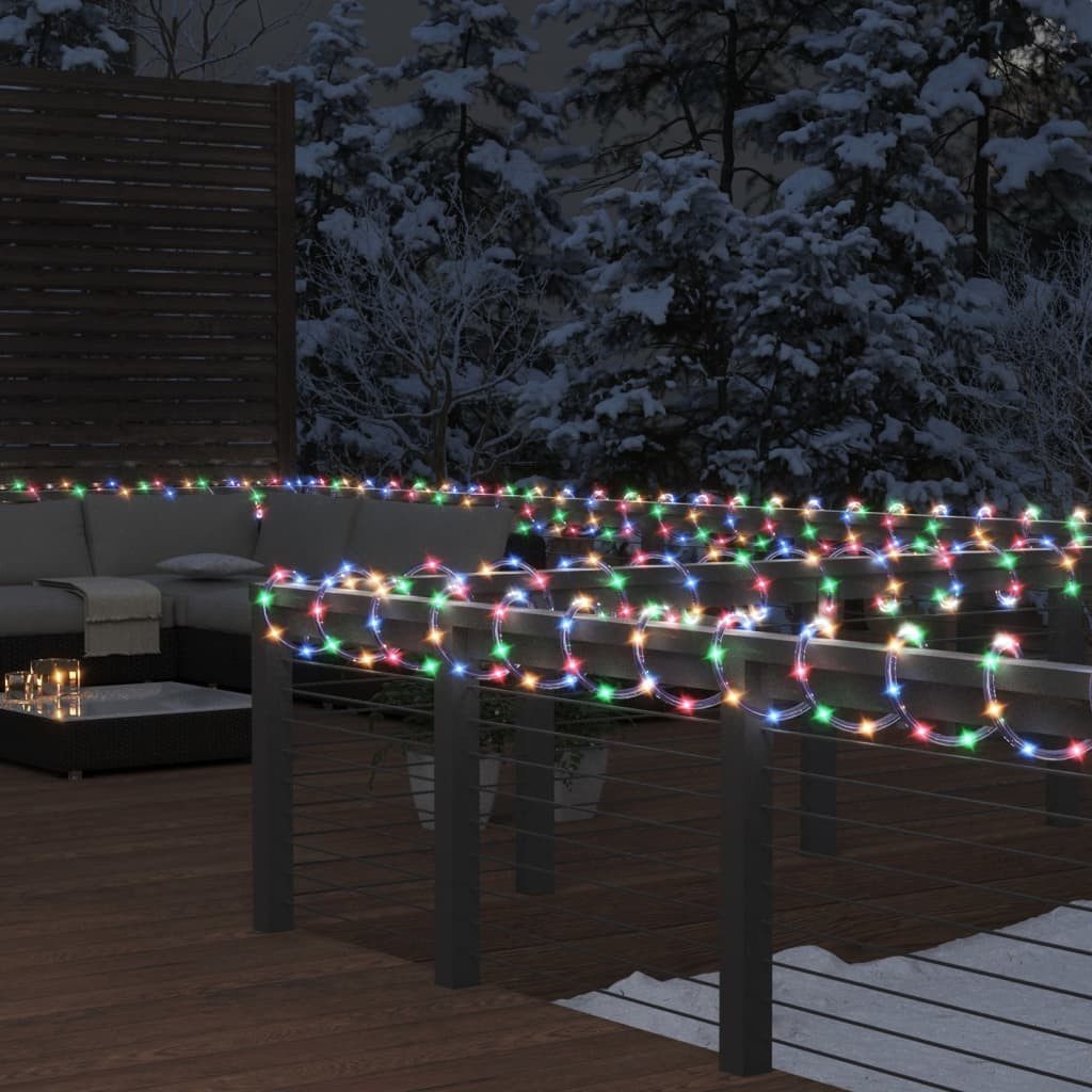 vidaXL Außen-Wandleuchte, Lichtschlauch 1200 LEDs Mehrfarbig 50 m PVC