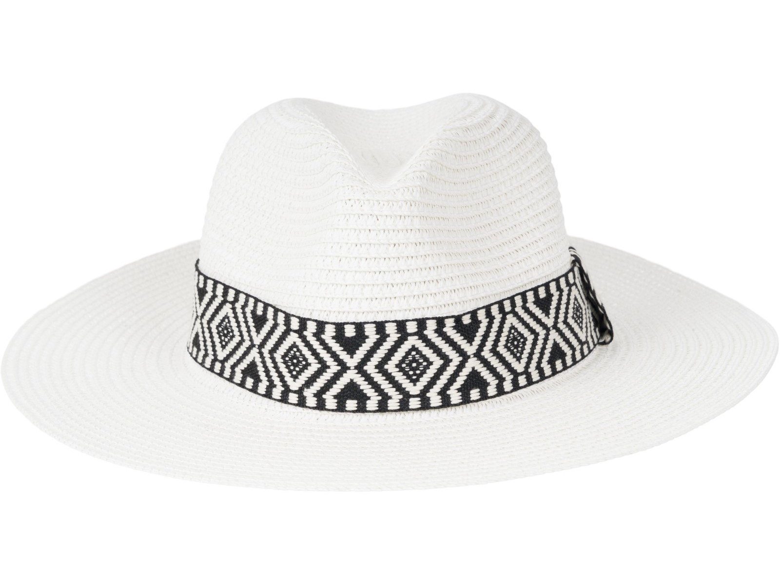 styleBREAKER Sonnenhut Panama Strohhut Hutband Azteken Muster (1-St)