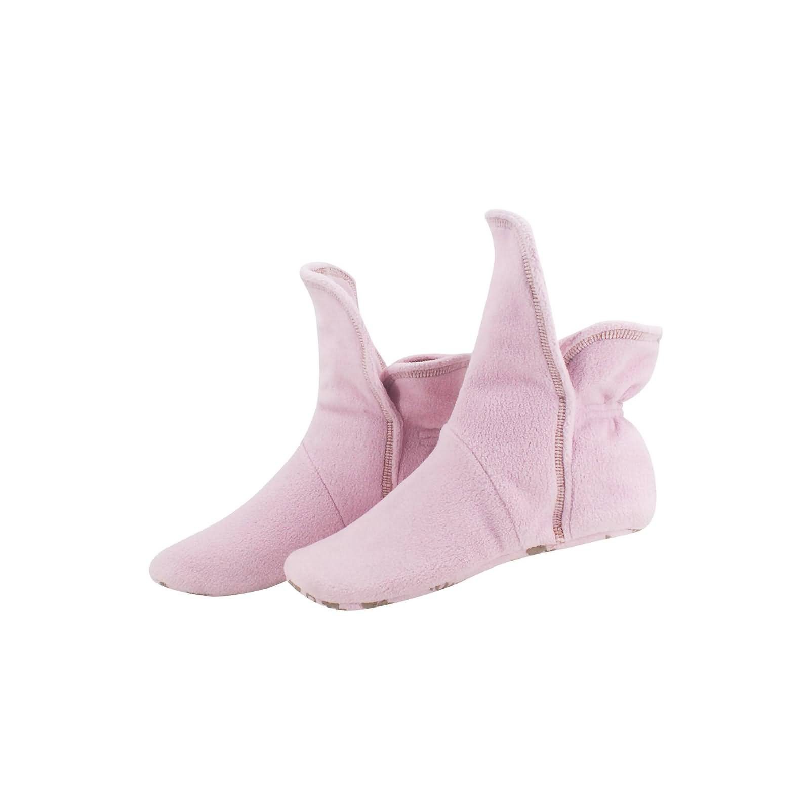 mit Haussocken Micro Rutschfester RAIKOU ABS Fleece super flauschige Sohle Hausstiefel aus und Hausschuh Rosa Hüttenschuhe