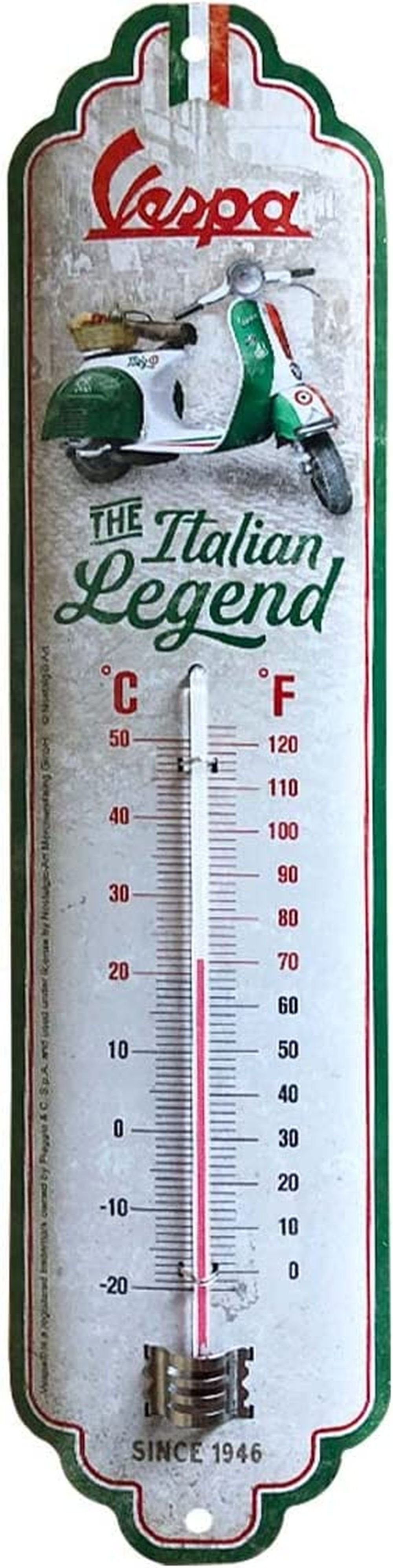 Raumthermometer Retro Metall-Thermometer Innen Aussen Analog - Vespa