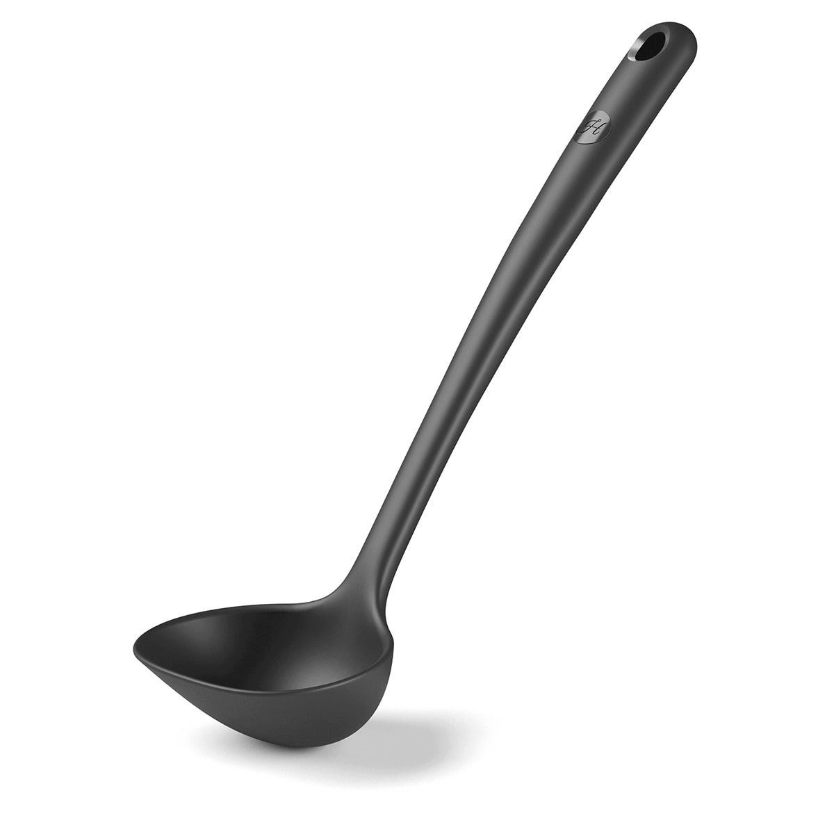 Hoffmann Germany Schöpfkelle Suppenkelle Silikon Edelstahl 32 cm anthrazit, 90 ml, (1-St) Edelstahlkern, flexible Lippe, 90 ml, spülmaschinenfest
