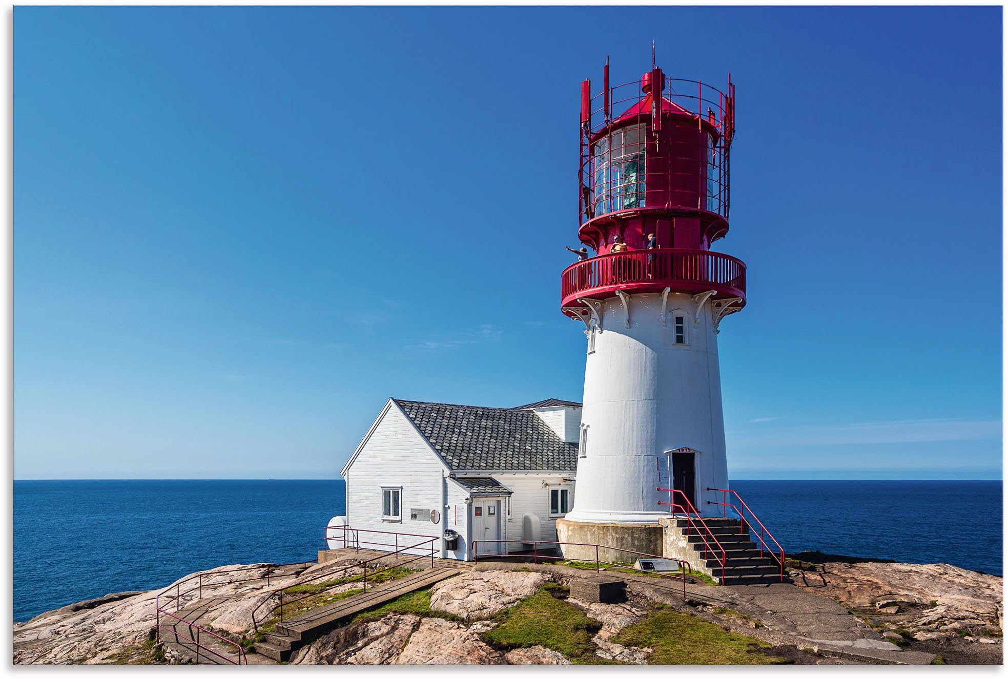 Artland Wandbild Der Leuchtturm Lindesnes Fyr in Norwegen, Gebäude (1 St), als Alubild, Leinwandbild, Wandaufkleber oder Poster in versch. Größen