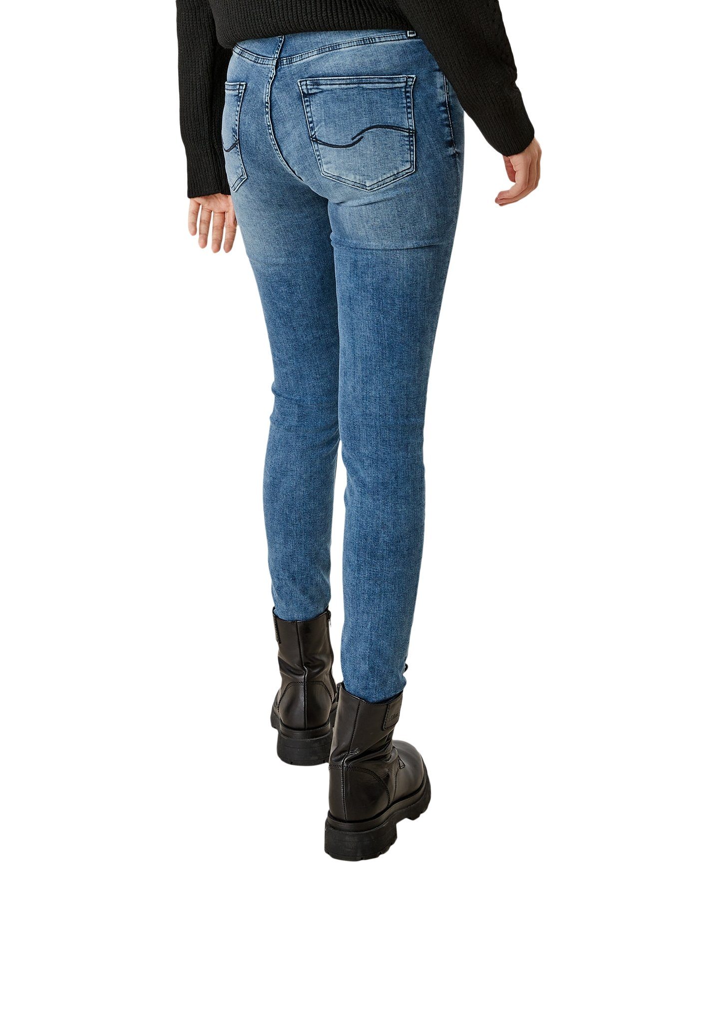 Damen Hosen Q/S by s.Oliver Stoffhose Skinny: Super Skinny leg-Jeans (1-tlg) Waschung