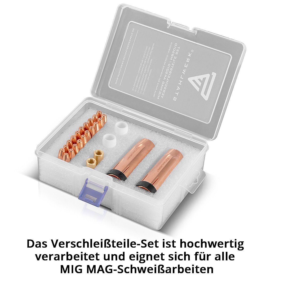 STAHLWERK Inverterschweißgerät MIG 26tlg Verschleißteile Set MAG MB501D AK501D