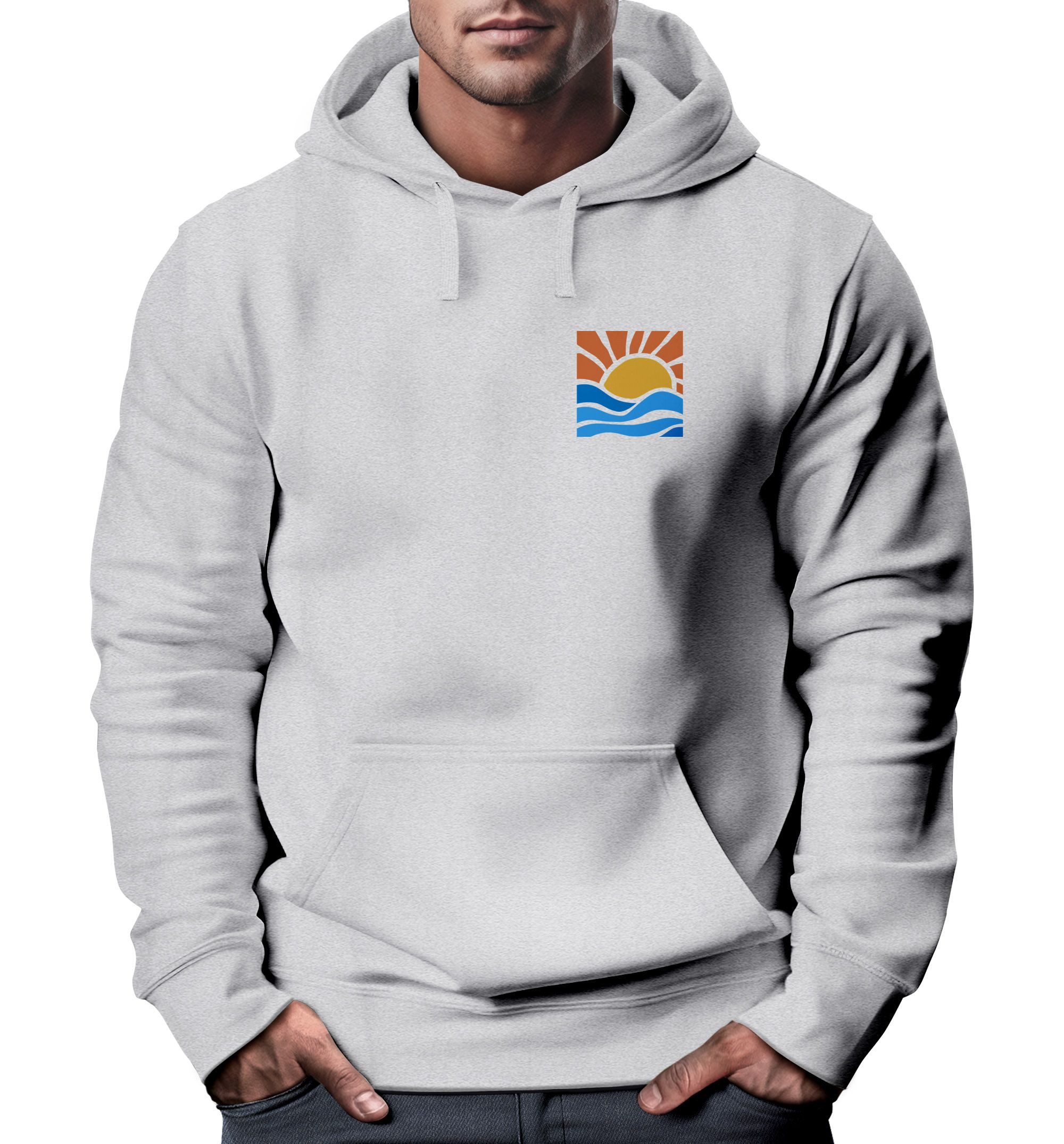 Neverless Hoodie Hoodie Herren Logo Print günstig online kaufen