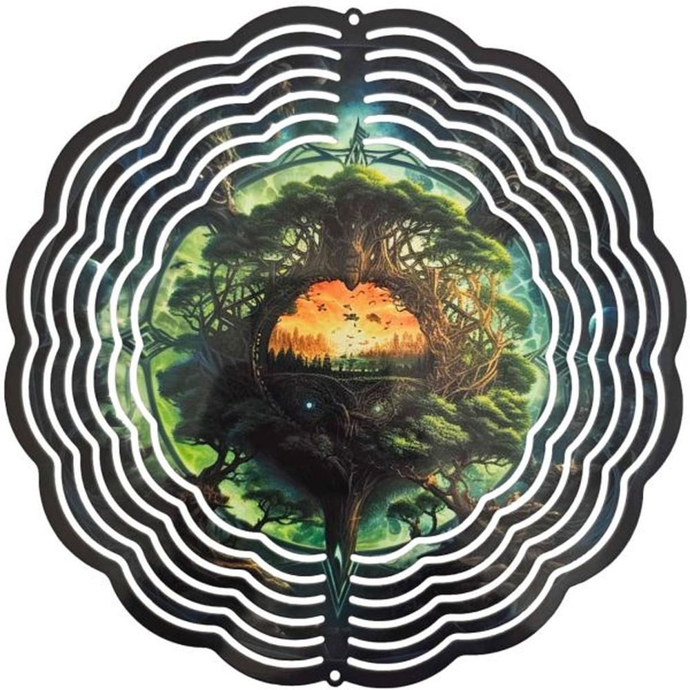 Ladreas Windspiel Edelstahl 3D Windspiel Windspinner 20cm Natur 1 WI274