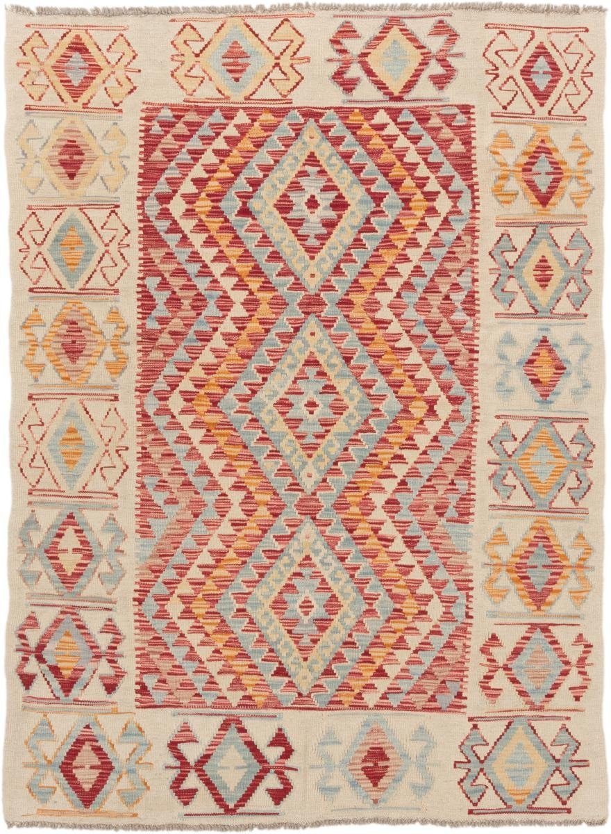Orientteppich Kelim Afghan 153x208 Handgewebter Orientteppich, Nain Trading, rechteckig, Höhe: 3 mm