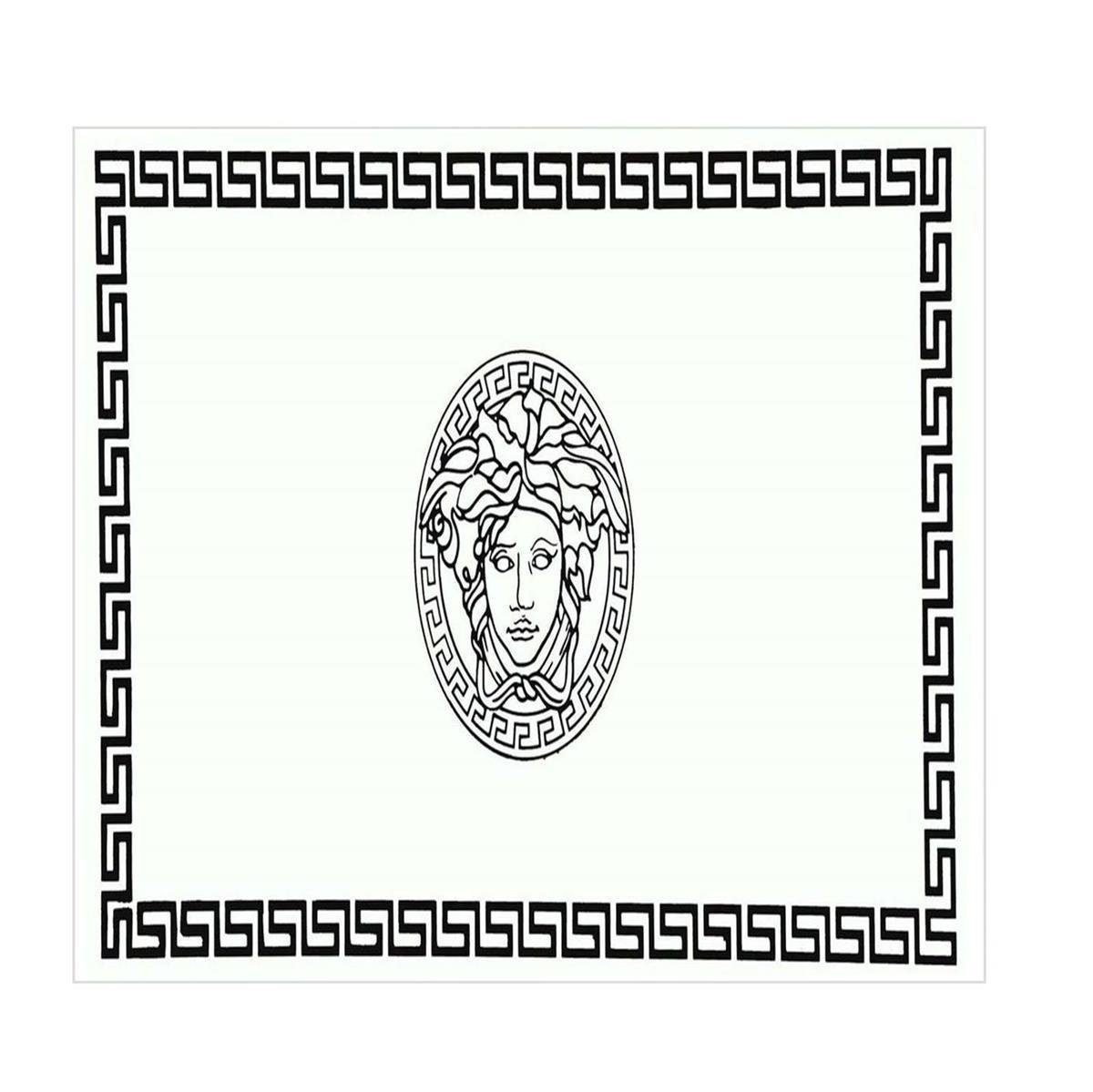 HOOZ Tischplatte Glasplatte 80x70x0,6 cm mit Facettenschliff - Klarglas mit Verzierung, rechteckig