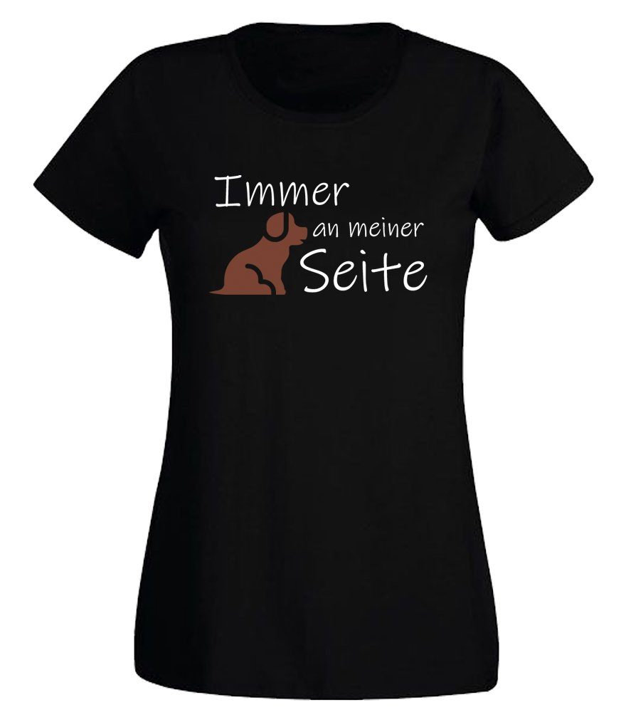 G-graphics T-Shirt Immer an meiner Seite – Hund Slim-fit Damen T-Shirt mit günstig online kaufen