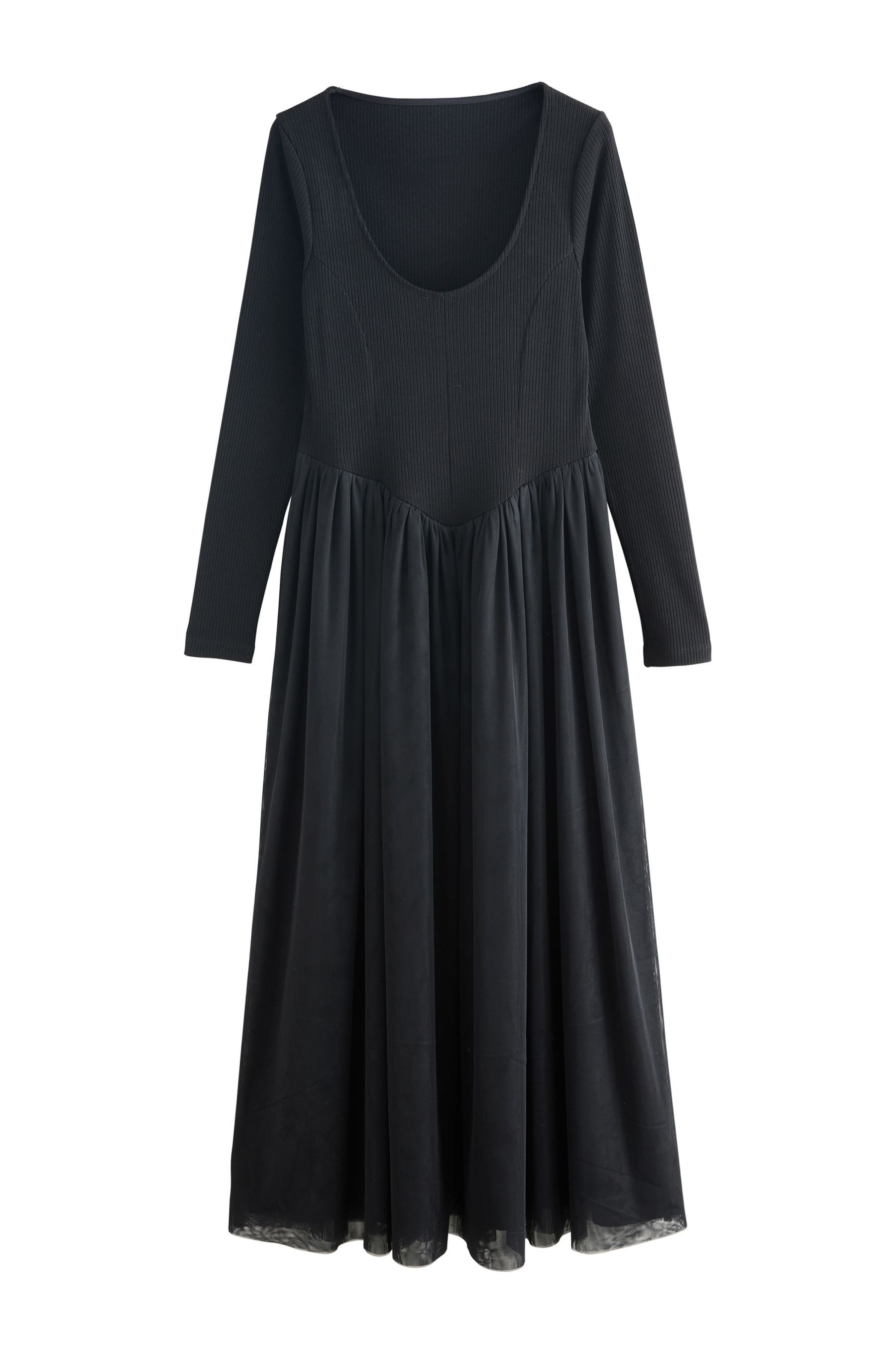 Next Midikleid Tüll-Midikleid aus Jersey-Mix (1-tlg) günstig online kaufen