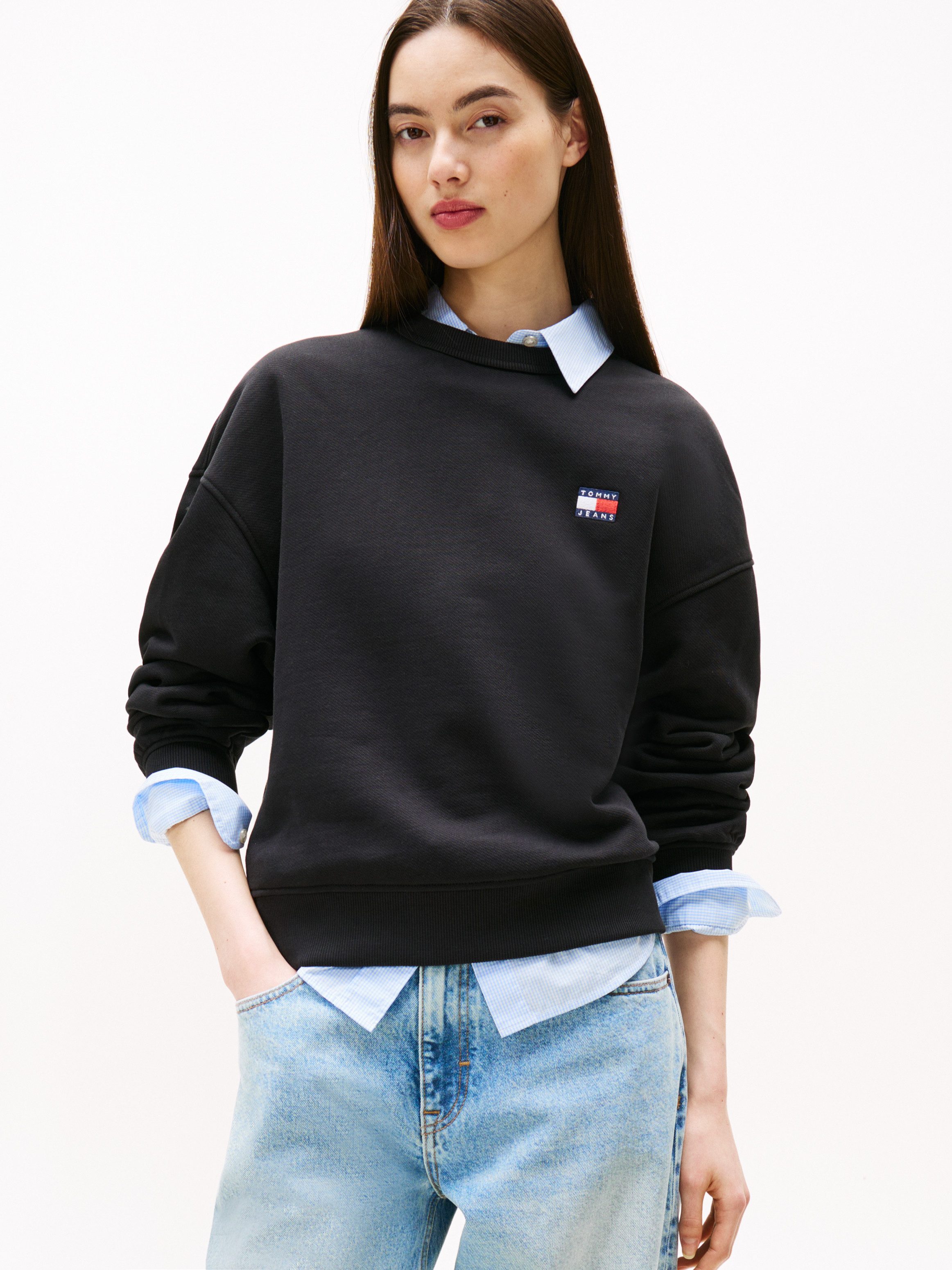 Tommy Jeans Sweatshirt TJW BXY BADGE CREW mit Logo-Badge günstig online kaufen