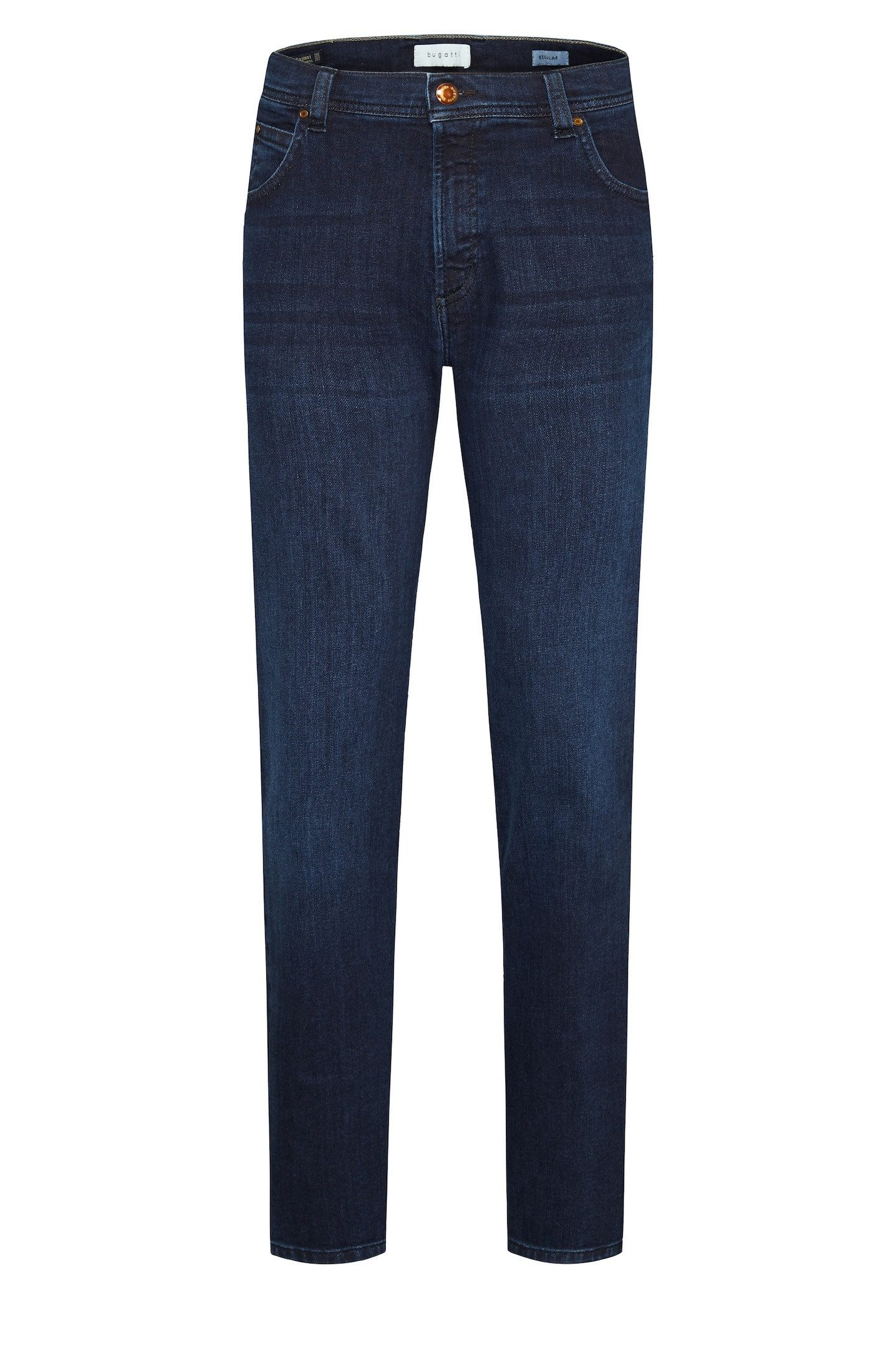 Bugatti 5-Pocket-Jeans Regular Fit aus Premium Denim mit Stretch und Reißverschluss