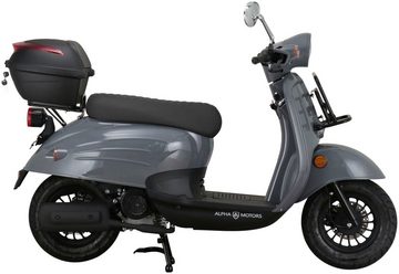 Alpha Motors Motorroller Adria, 50 ccm, 45 km/h, Euro 5, (Set, mit Topcase)