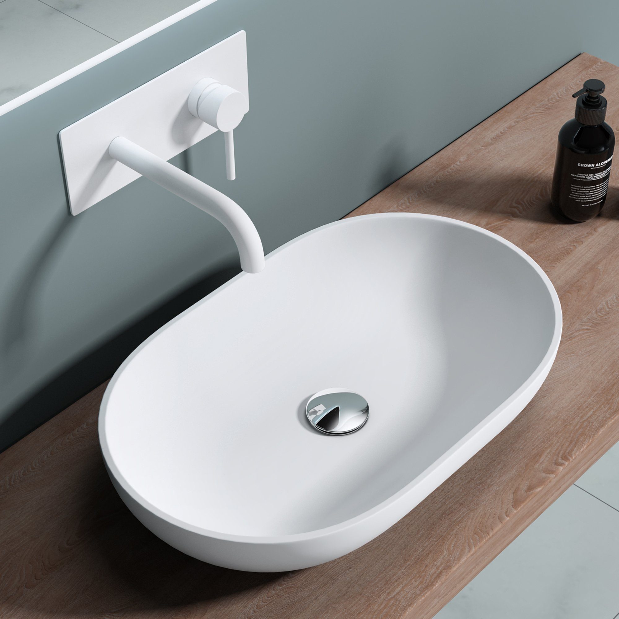 doporro Waschbecken Aufsatzwaschbecken Waschschale Gussmarmor Colossum808 günstig online kaufen