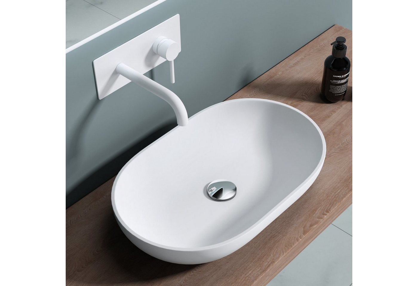 Thumbnail - doporro Waschbecken Aufsatzwaschbecken Waschschale Gussmarmor Colossum808