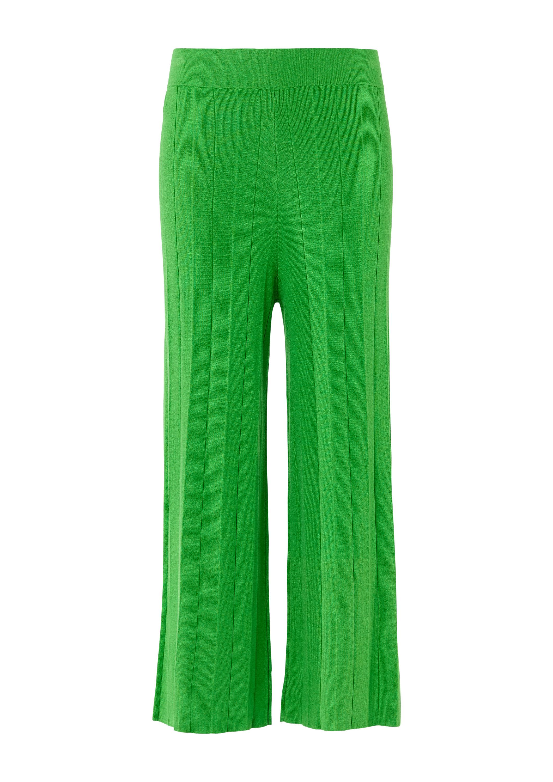 comma Culotte Hose Culotte mit Rippstruktur