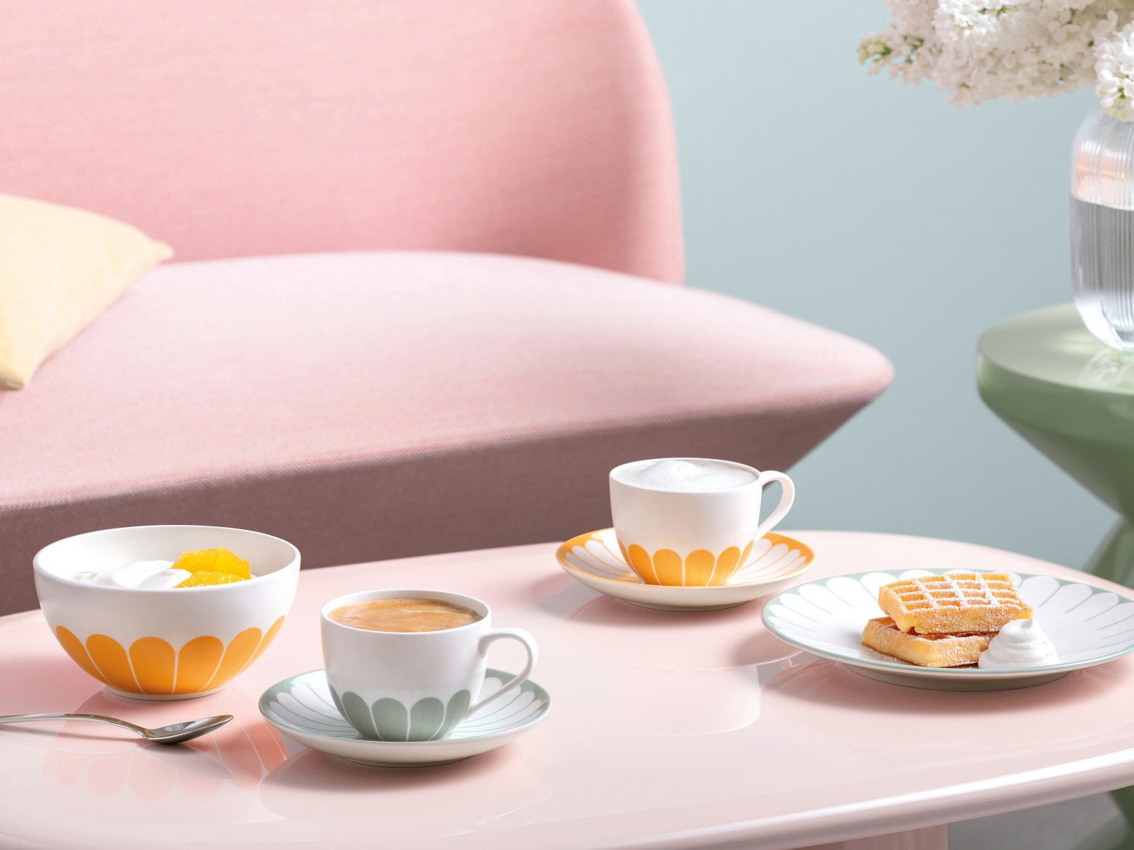 Villeroy & Boch Tasse Fleur soleil Kaffeetasse 0,16l, Premium Porcelain