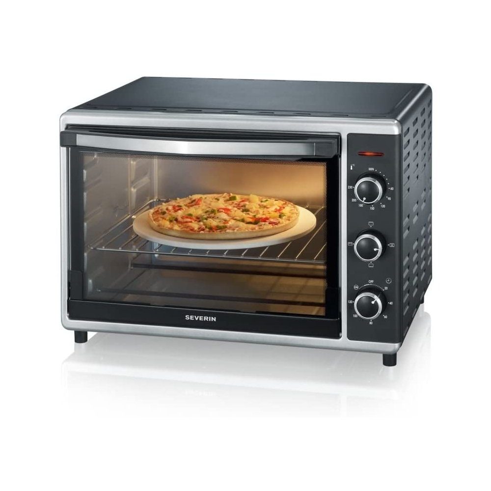 Severin Minibackofen TO2058 - Mini Backofen - schwarz/silber