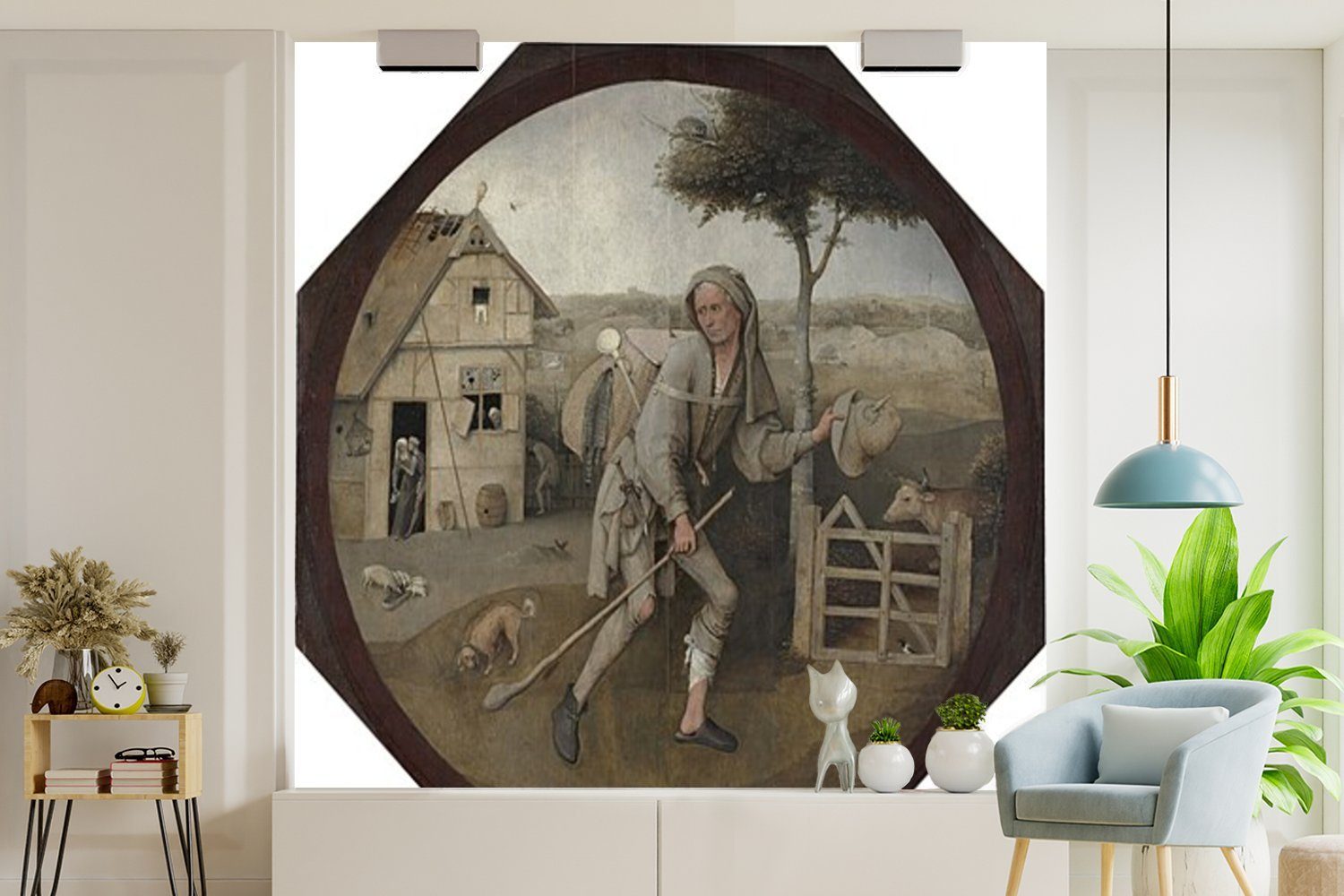 Wandtapete Schlafzimmer, Fototapete Matt, Wohnzimmer Bosch, Gemälde (5 Der bedruckt, Vinyl St), oder - MuchoWow von Hieronymus Hausierer für Tapete
