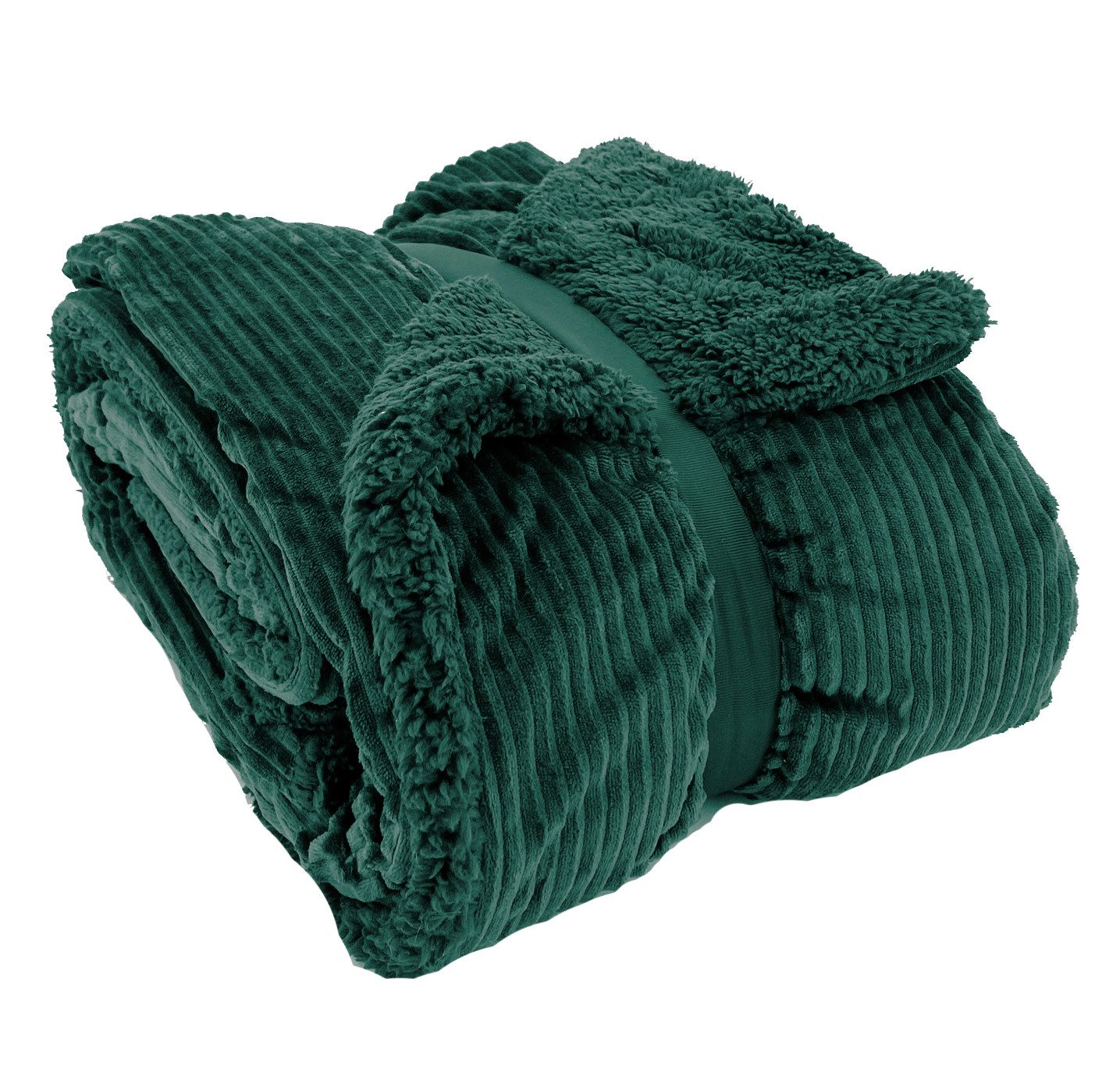 Wohndecke Flauschige Cord Kuscheldecke Sherpa Fell Sofadecke, heimtexland, günstig online kaufen