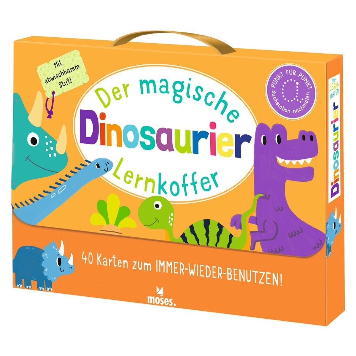 Moses. Verlag Kreativset Der magische Lernkoffer Dinosaurier wiederverwendbare Karten