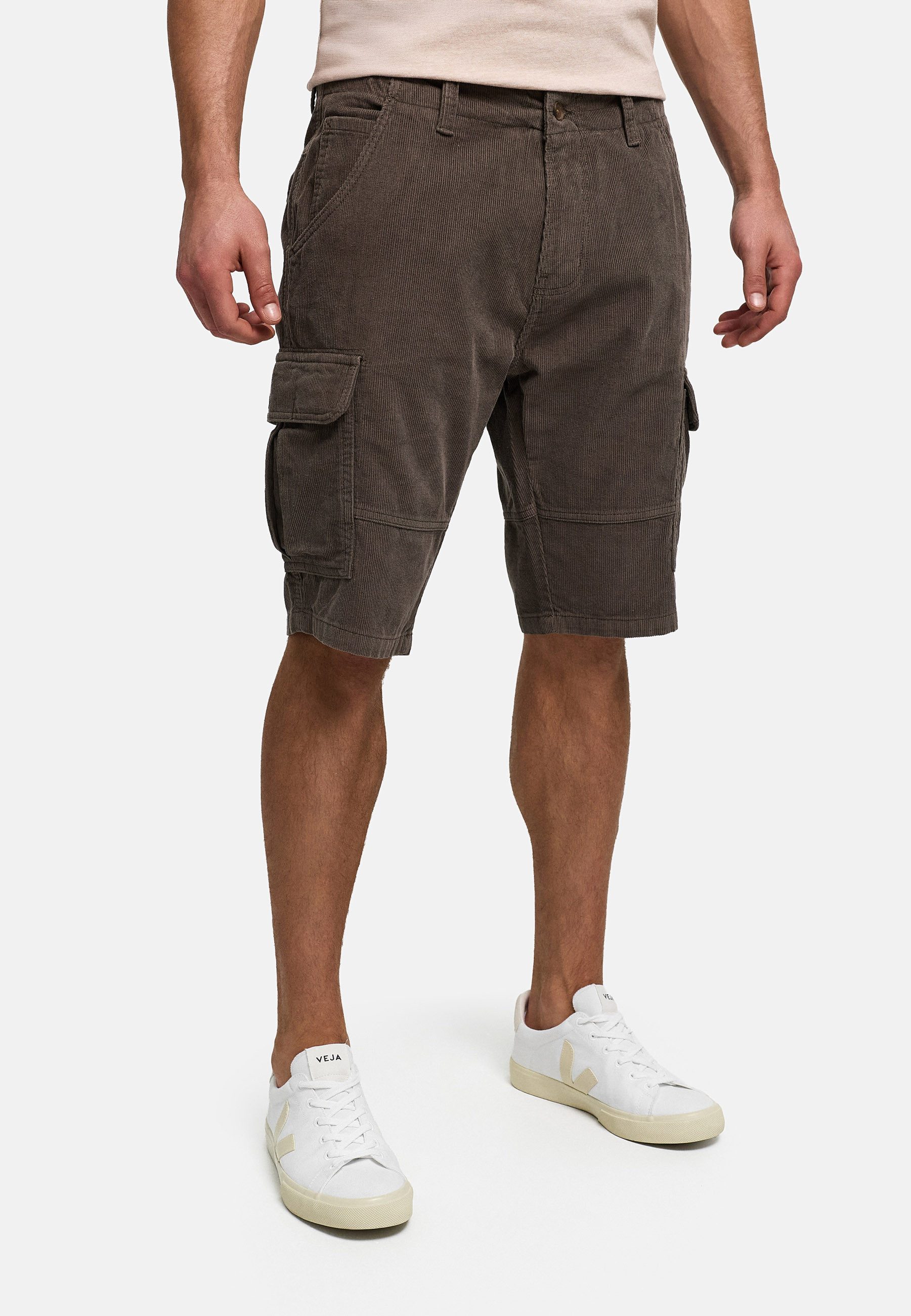Indicode Cargoshorts Herren Monroe Cargo Cargo Shorts Herrenshorts mit 6 Taschen inkl. Gürtel