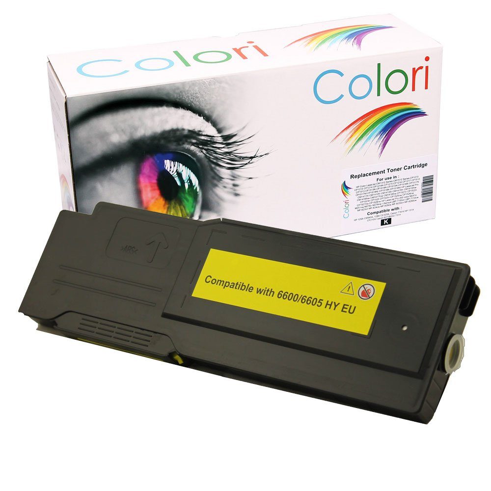 Colori Tonerkartusche, Kompatibler Toner für Xerox Phaser 6600 Gelb für Xerox Phaser 6600dn 6600dnm 6600n 6600 Series WC 6605dn 6605dnm 6605n WorkCentre von Colori