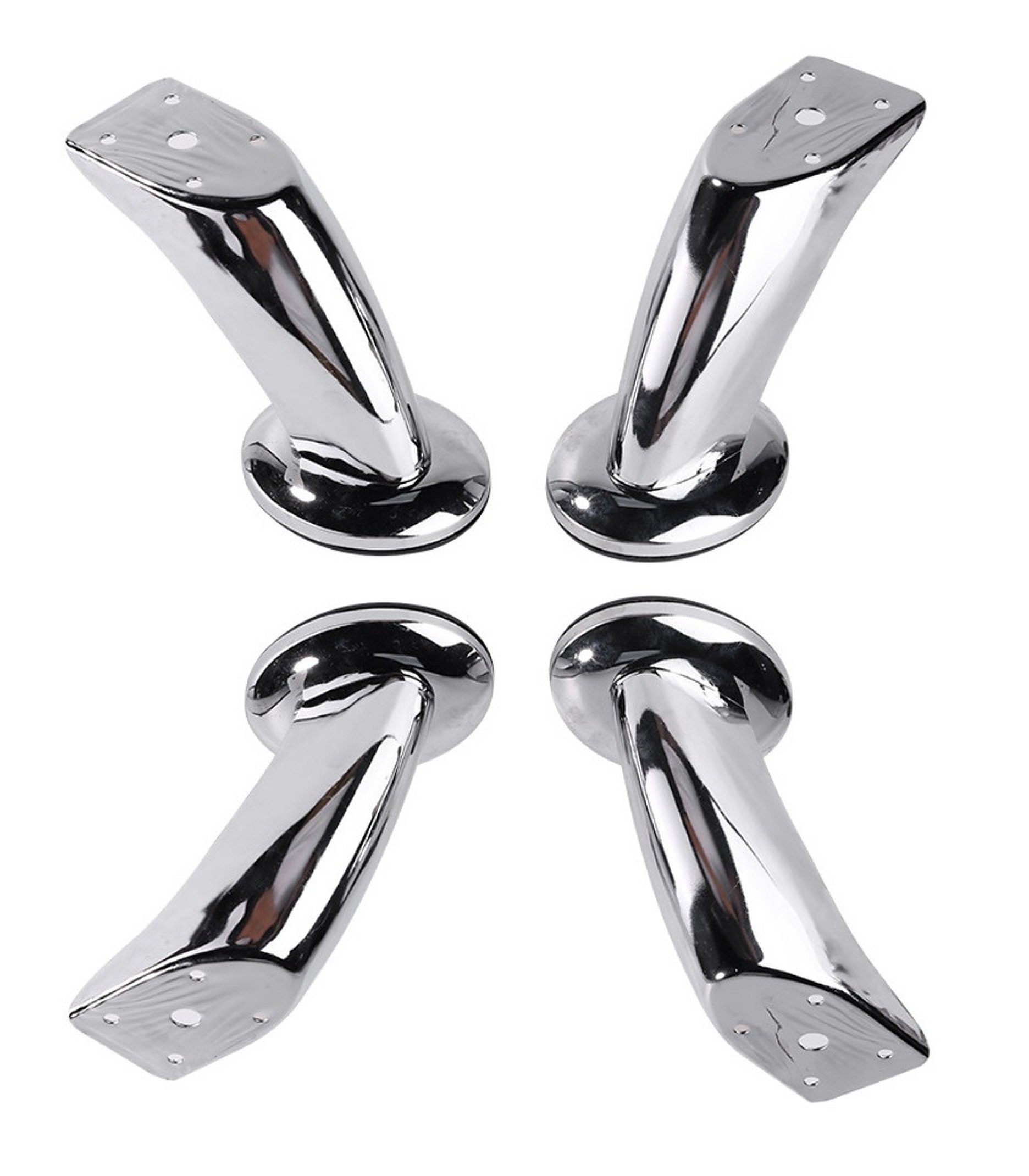BAYLI Tischbein 4er Set Möbelbeine Metall, Schrankfüße [Höhe-12 cm], Beine für Sofas