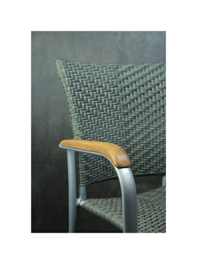 Konway Stapelstuhl ARUBA (4 St), 4x KONWAY® ARUBA Stapelsessel Quarz Premium Polyrattan Sessel