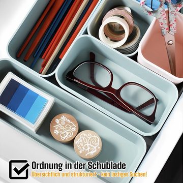 Engelland Schubladeneinsatz Schubladen-Organizer (Vorteils-Set, 6 St., individuelle Anordnung, passend für alle gängigen Schubladen), BPA-frei, spülmaschinengeeignet, gefrierschrankgeeignet