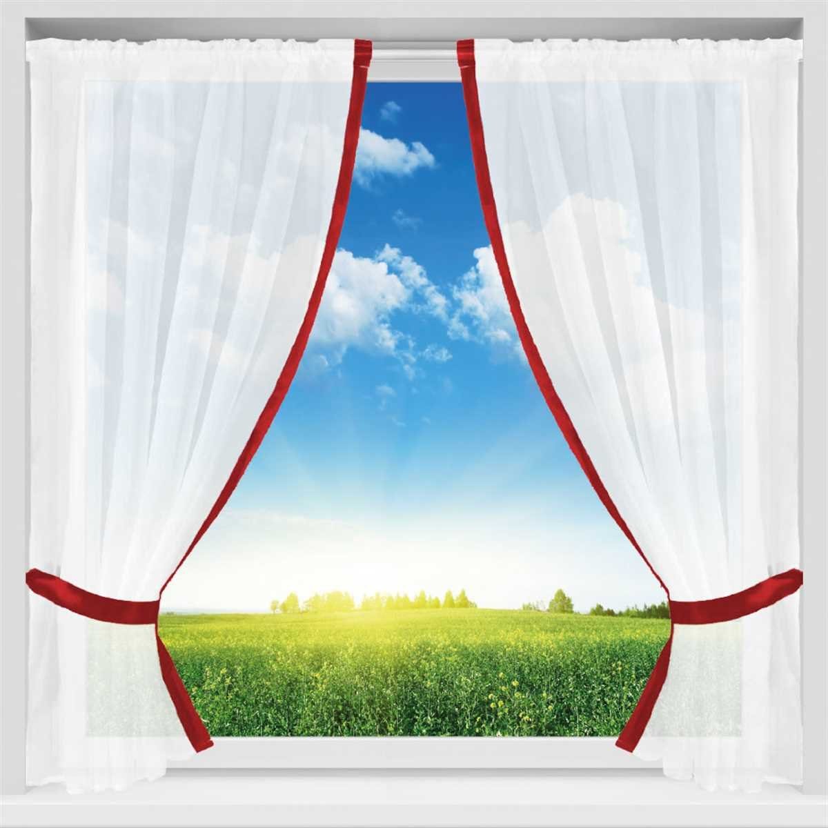 Vorhang, Arsvita, Stangendurchzug, transparent, Gardinenset (2 Schlaufenschals, 2 Raffhalter) 140cm x 120cm (BxL), Voile Rot