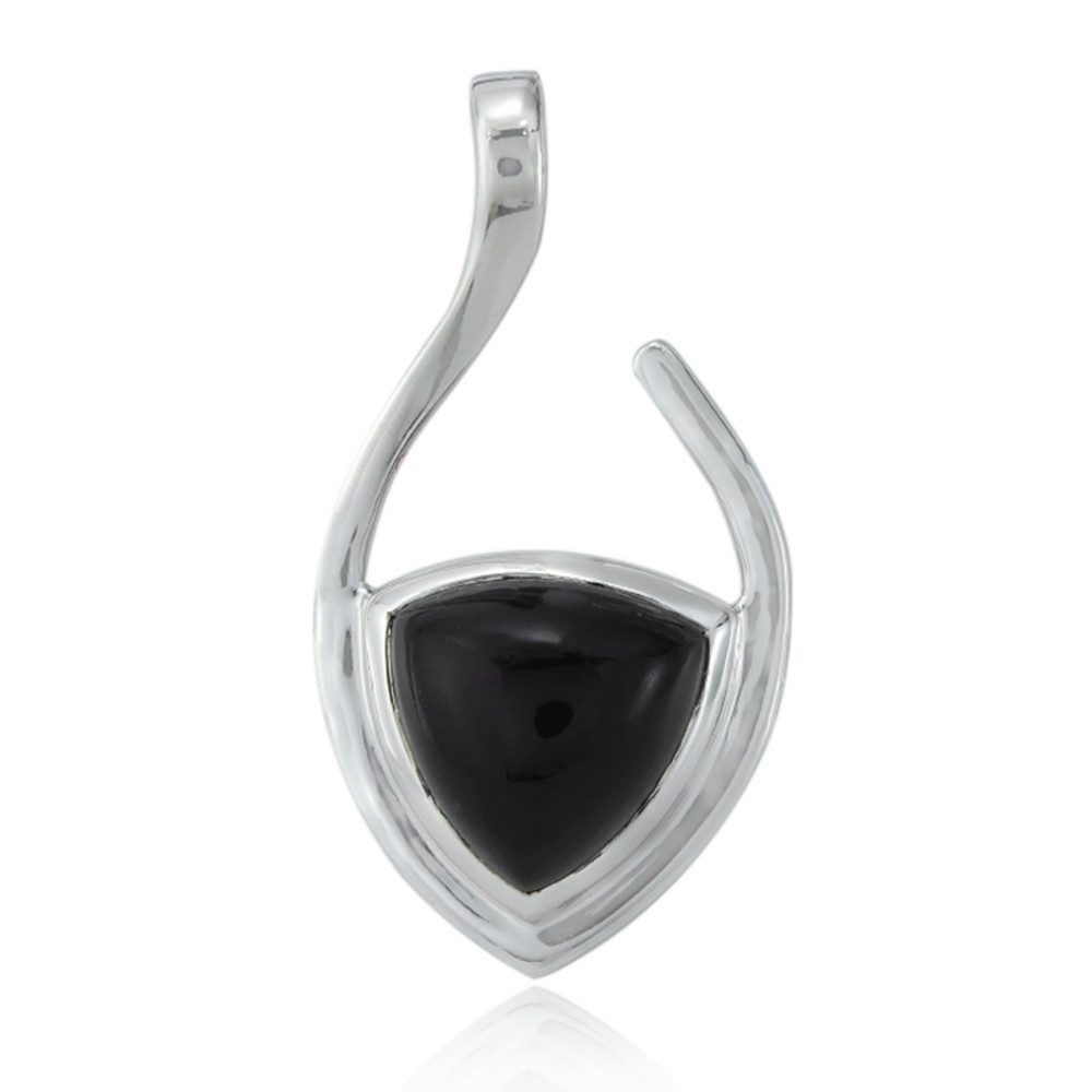 Cavill Kettenanhänger Cavill Silberanhänger 5,84 ct schwarzer Onyx, Trillant-Cabochon (1-tlg)