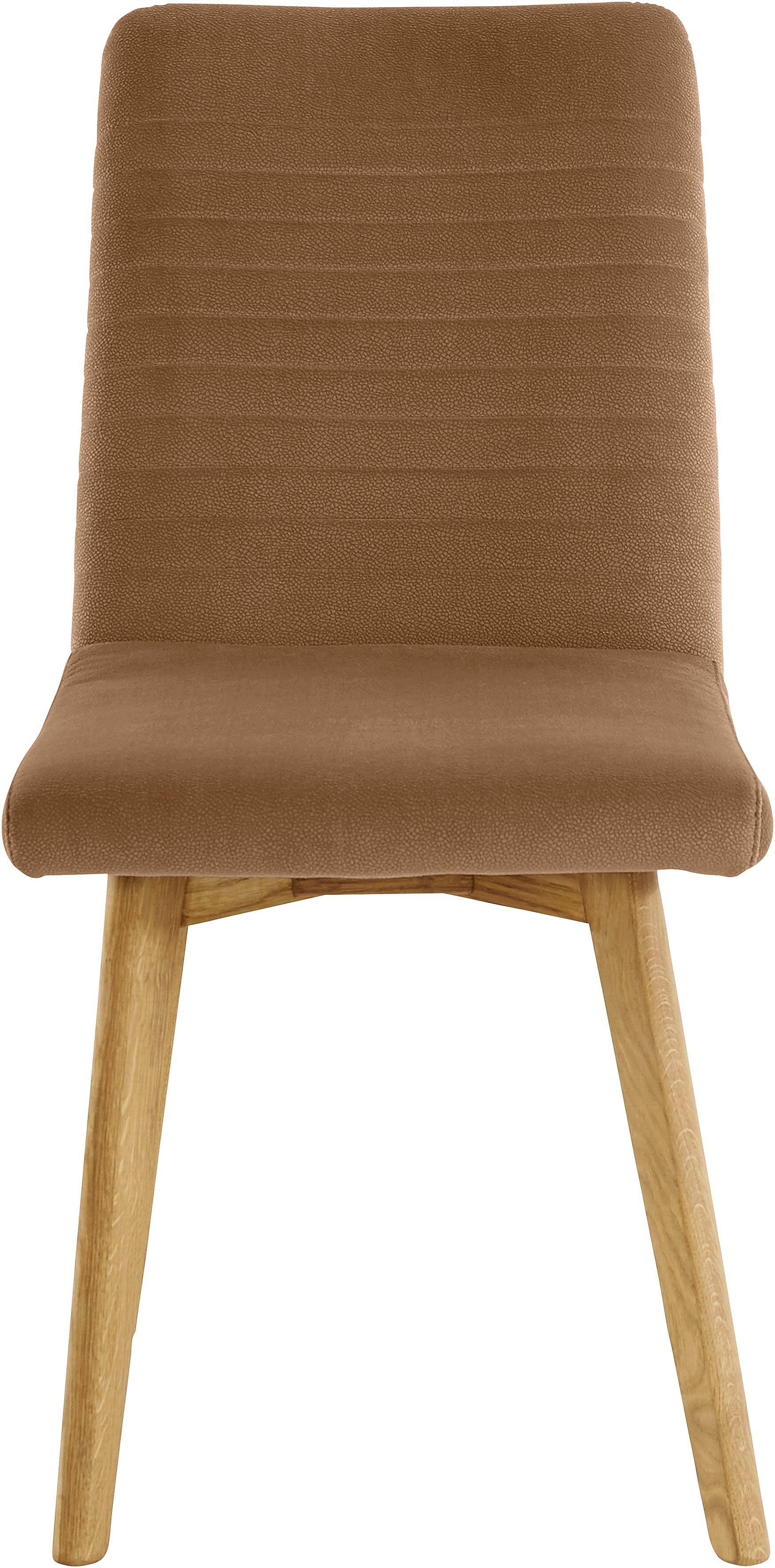 OTTO products Esszimmerstuhl Alessja (Set, 2 St), Bezug aus Microfaser, Gestell aus Eiche Massivholz