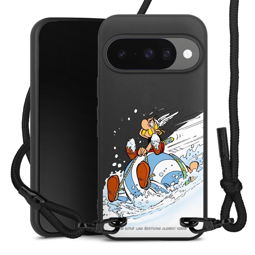DeinDesign Handyhülle Asterix Obelix Kindheit Astérix & Obélix Luge, Google Pixel 10 Pro Premium Handykette Hülle mit Band Cover mit Kette