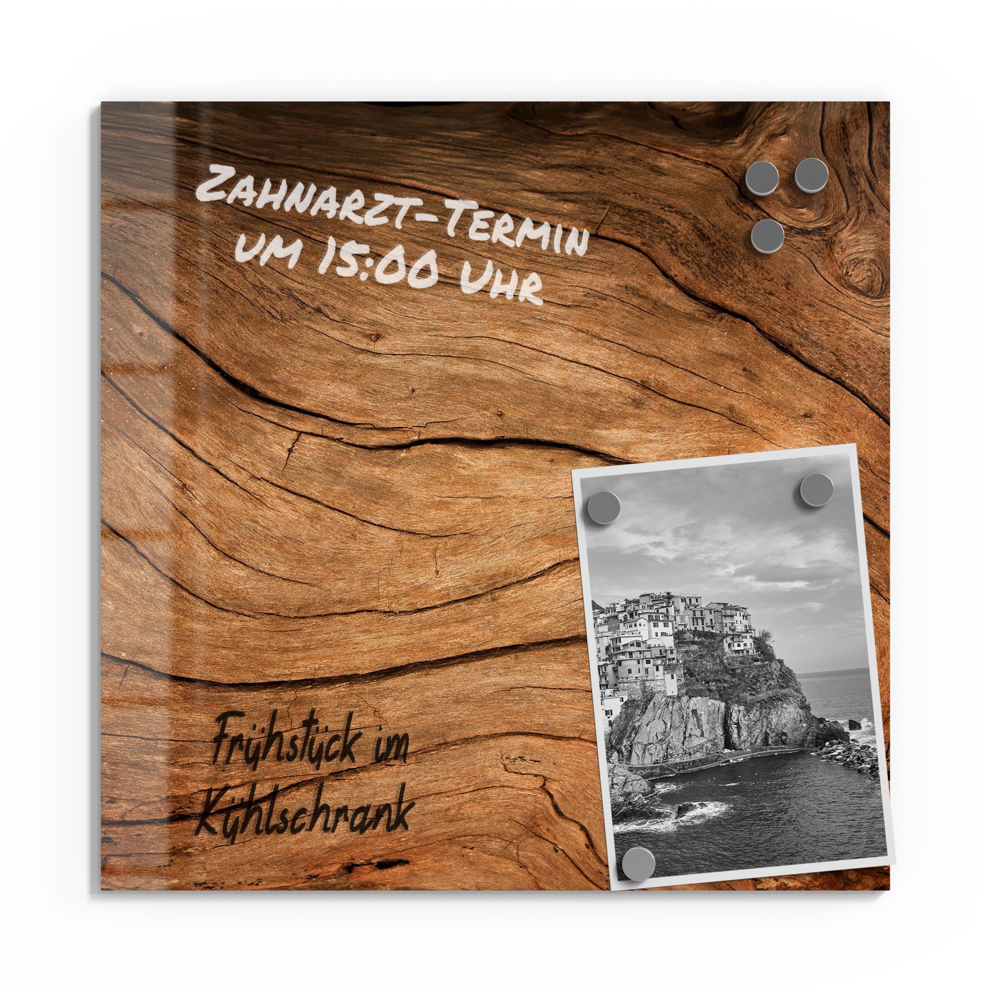 DEQORI Magnettafel 'Detaillierte Holzmaserung', Whiteboard Pinnwand beschreibbar – Bild 2 von 5