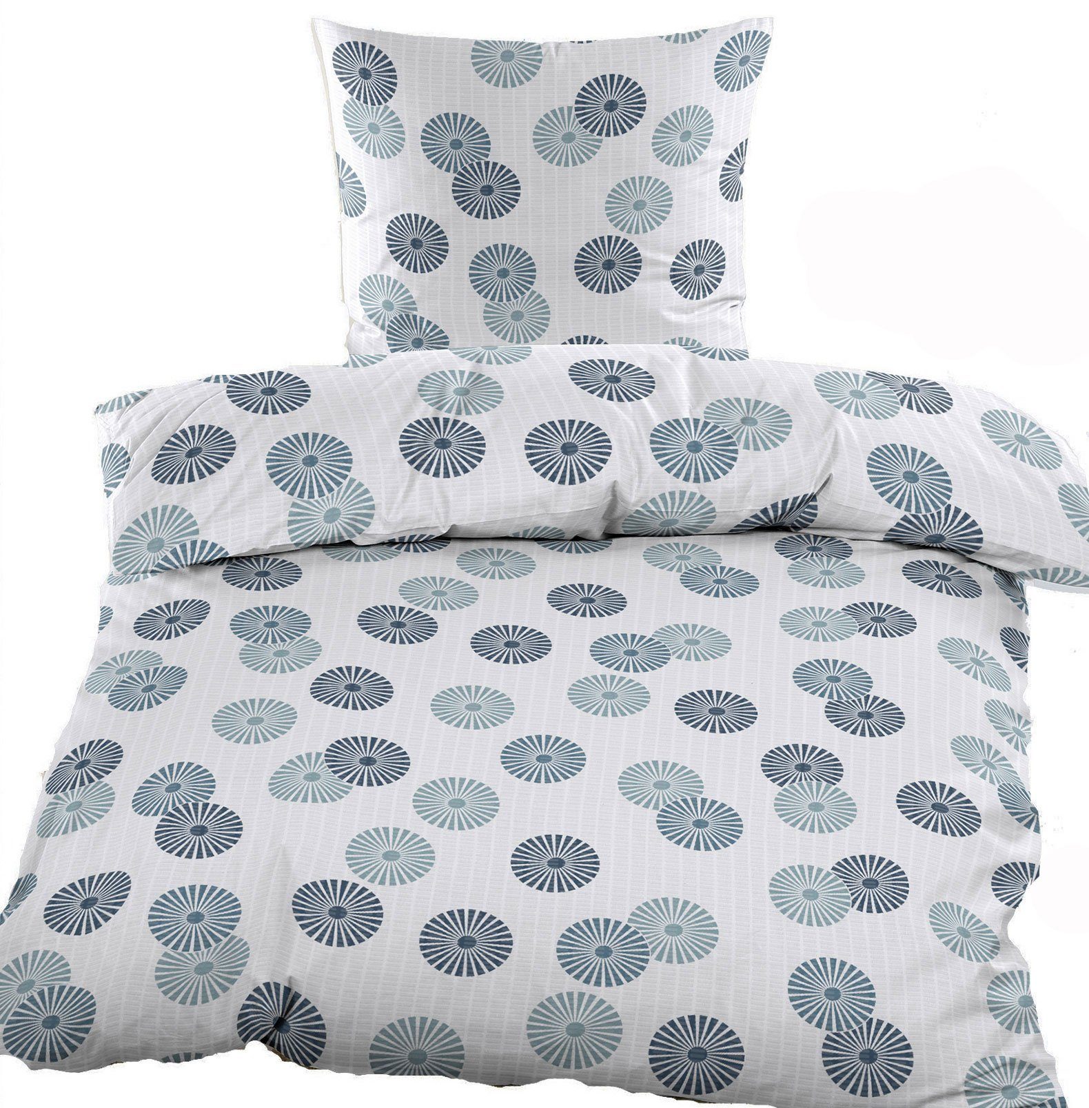 KH-Haushaltshandel Bettwäsche 2-tlg. Seersucker Bettwäsche 135x200 günstig online kaufen
