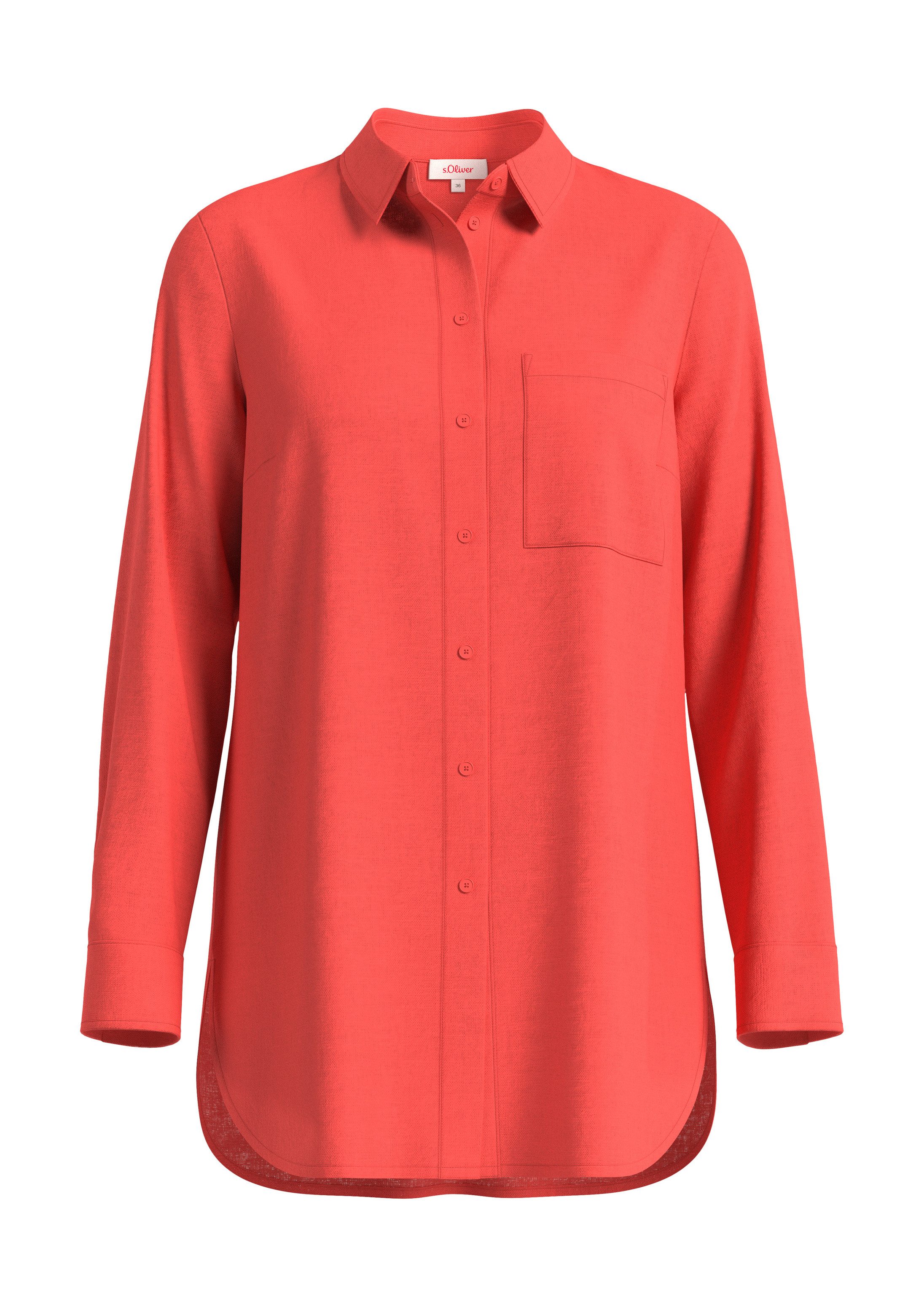 s.Oliver Langarmbluse Bluse Lange Bluse aus Leinen