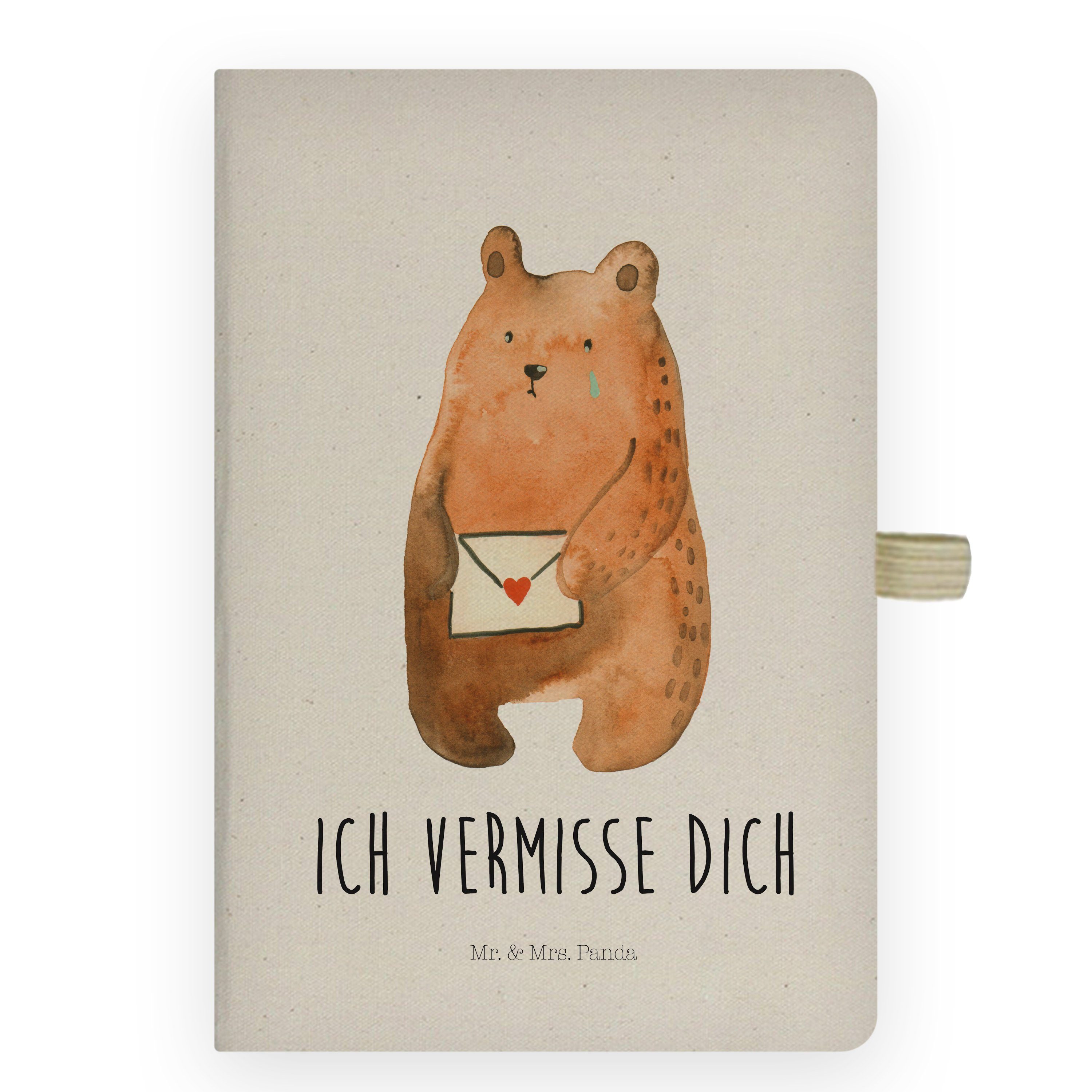 & Mr. Ich dich - Teddybär, Reise, Mrs. Panda Transparent Tage vermisse Geschenk, - Bär Notizbuch
