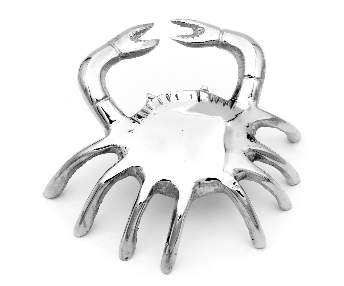 Dekofigur Silber Gold Krebsfigur Metallfigur Krebs Meerestier Krabbe Brillibrum Dekofigur