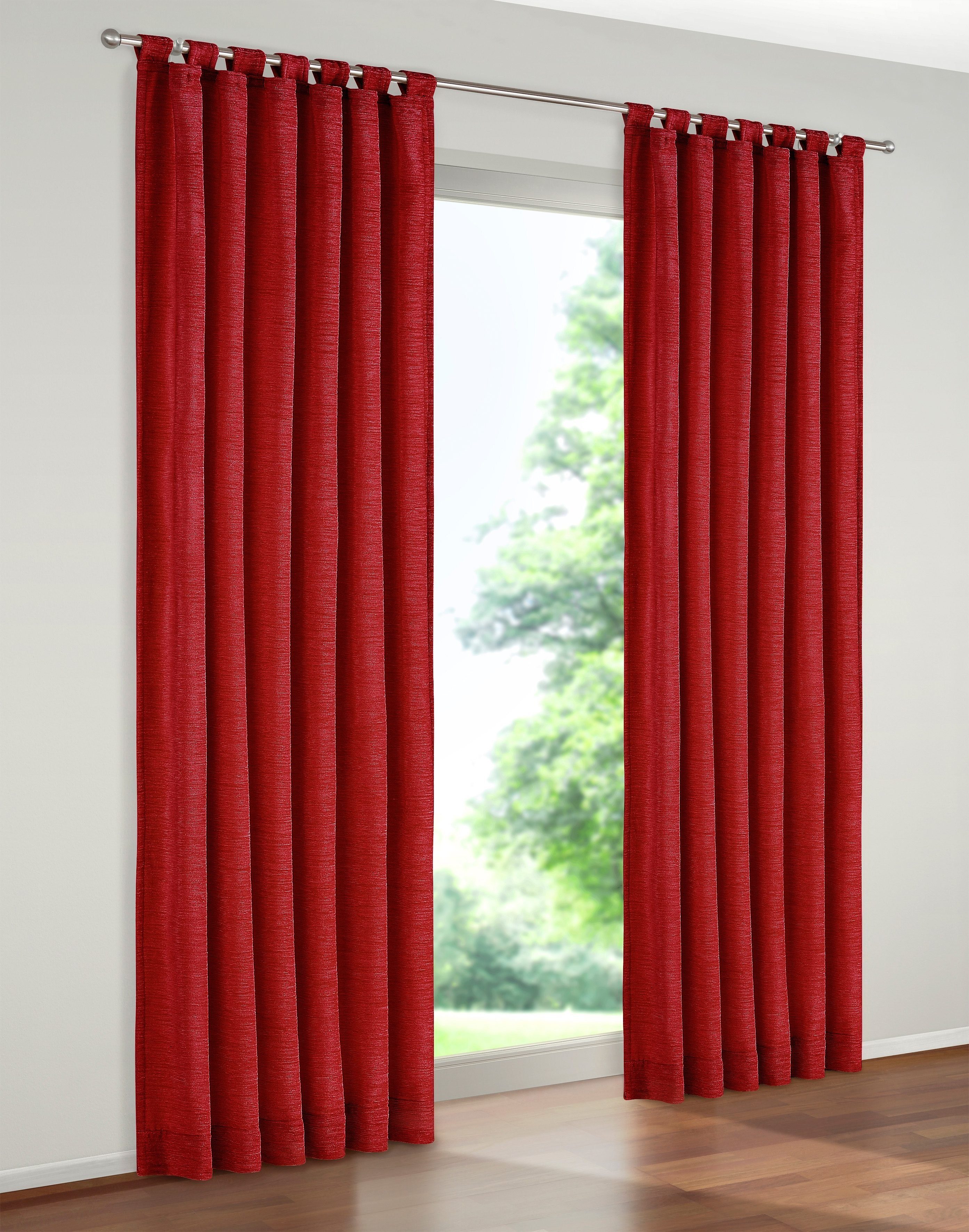 Trondheim rot 328 (1 blickdicht, g/m², Schlaufen Wirth, Chenille Vorhang St),