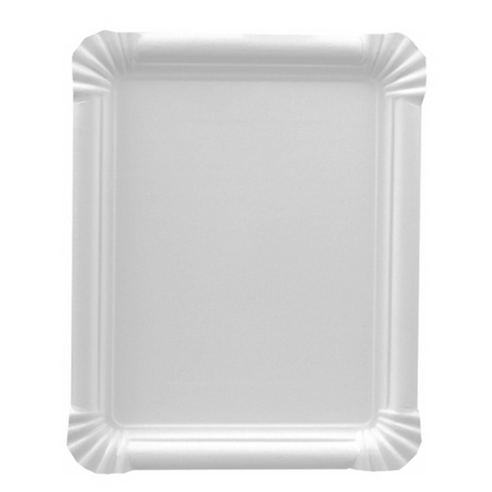 PAPSTAR Одноразовые тарелки 250 Тарелки, Pappe pure eckig 16,5 cm x 23 cm weiss, (250 St), 16,5 cm x 23 cm