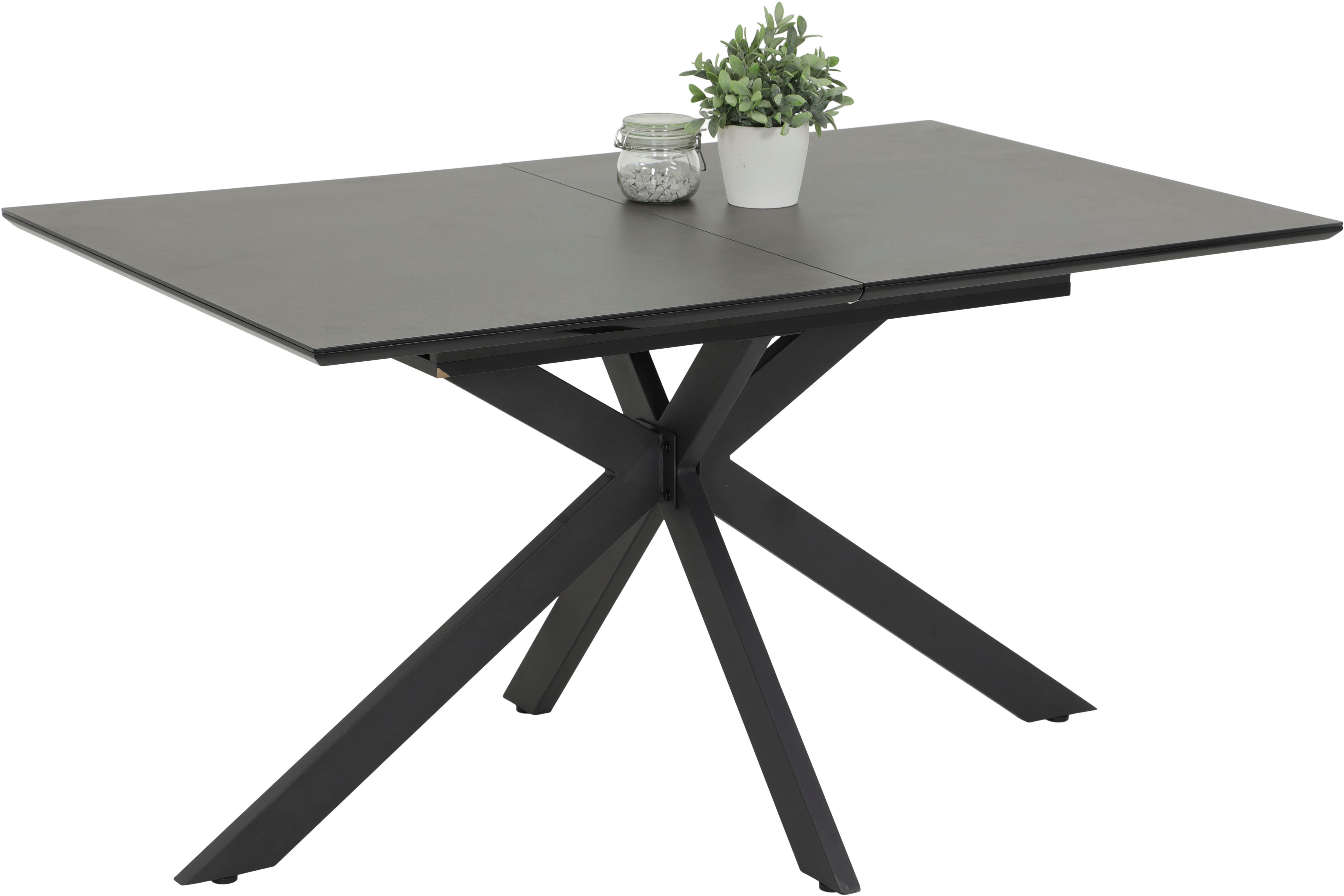 HELA Essgruppe HAVEL, (7-tlg), Tisch 140-180x90 cm, Synchronauszug, Stuhl 360° drehbar, Armlehnen